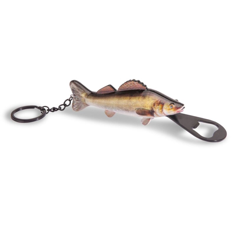 DOIYO Beauty Schlüsselanhänger Flaschenöffner Pike Perch-Zander 14,5cm