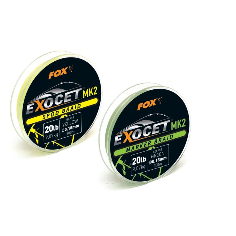 FOX Exocet MK2 Spod Braid 0,18mm 9,1kg 300m Yellow (0,09 € pro 1 m)