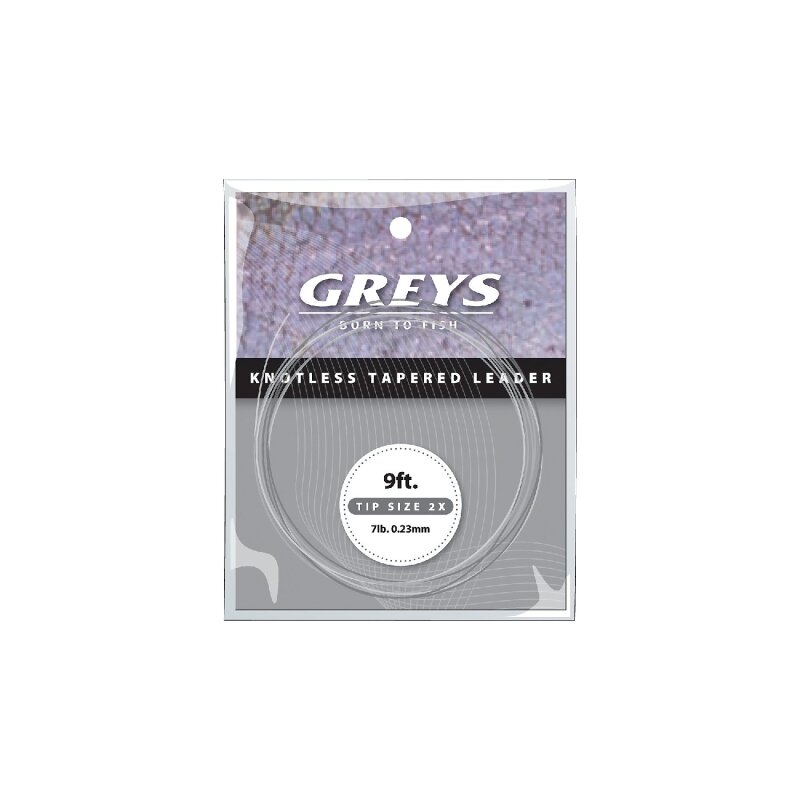 GREYS Greylon Knotless Tapered Leaders 0,23mm 3,2kg 2,7m... (1,67 € pro 1 m)