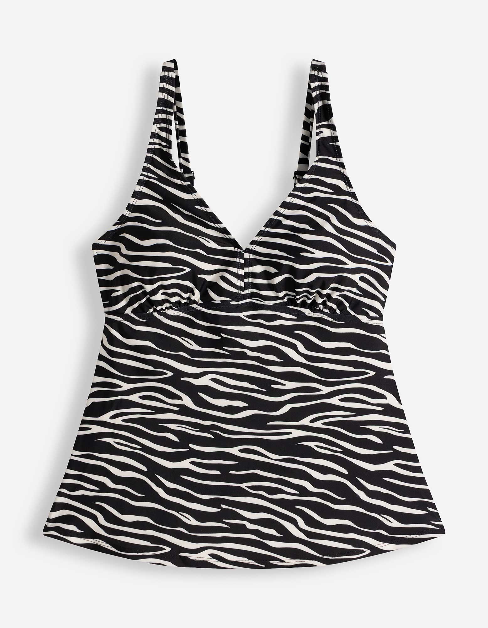 Tankini - Zebramuster - Schwarz