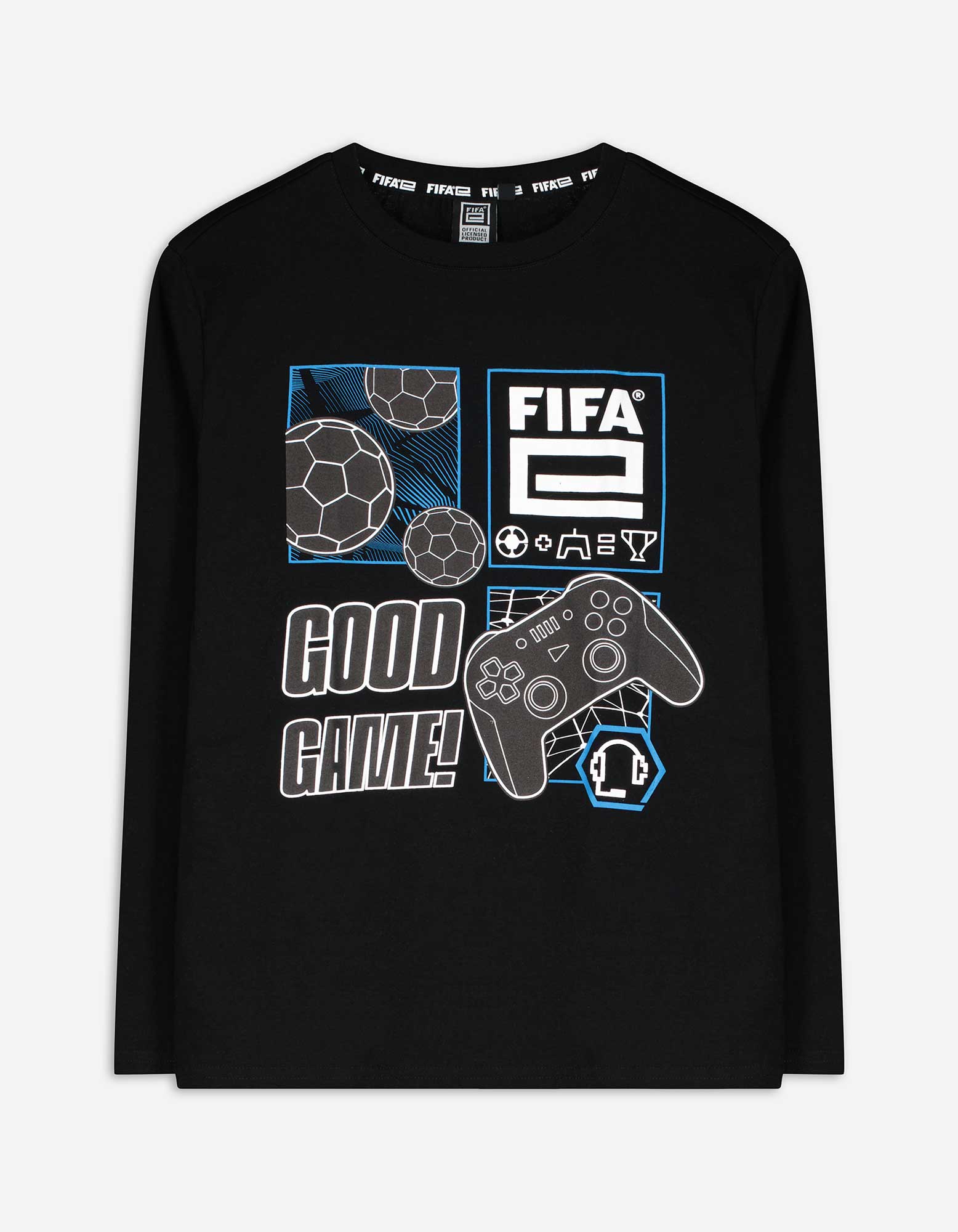 Langarmshirt - Fifa E - schwarz