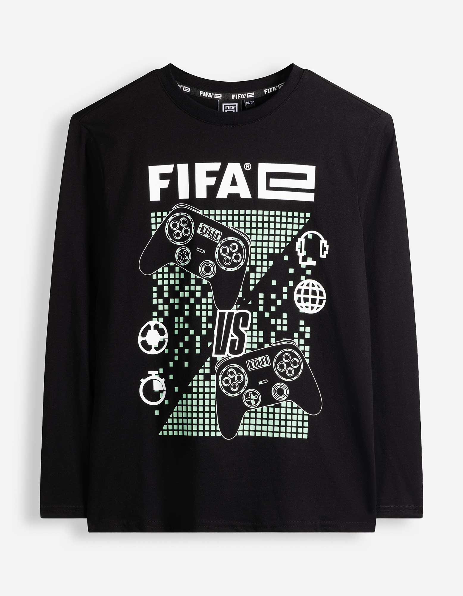 Langarmshirt - Fifa E - Schwarz