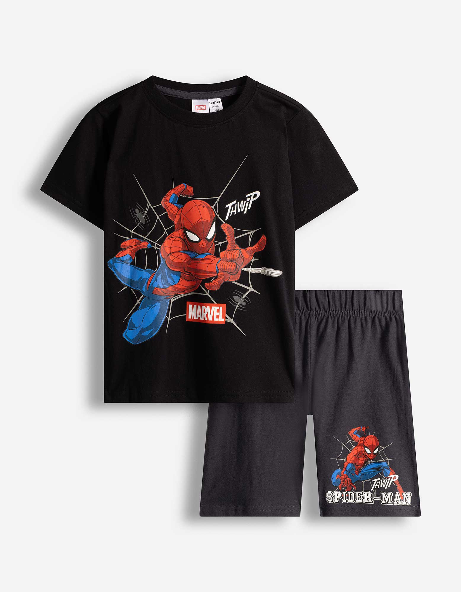 Pyjama Set aus Shirt und Shorts - Spiderman - bronzefarben