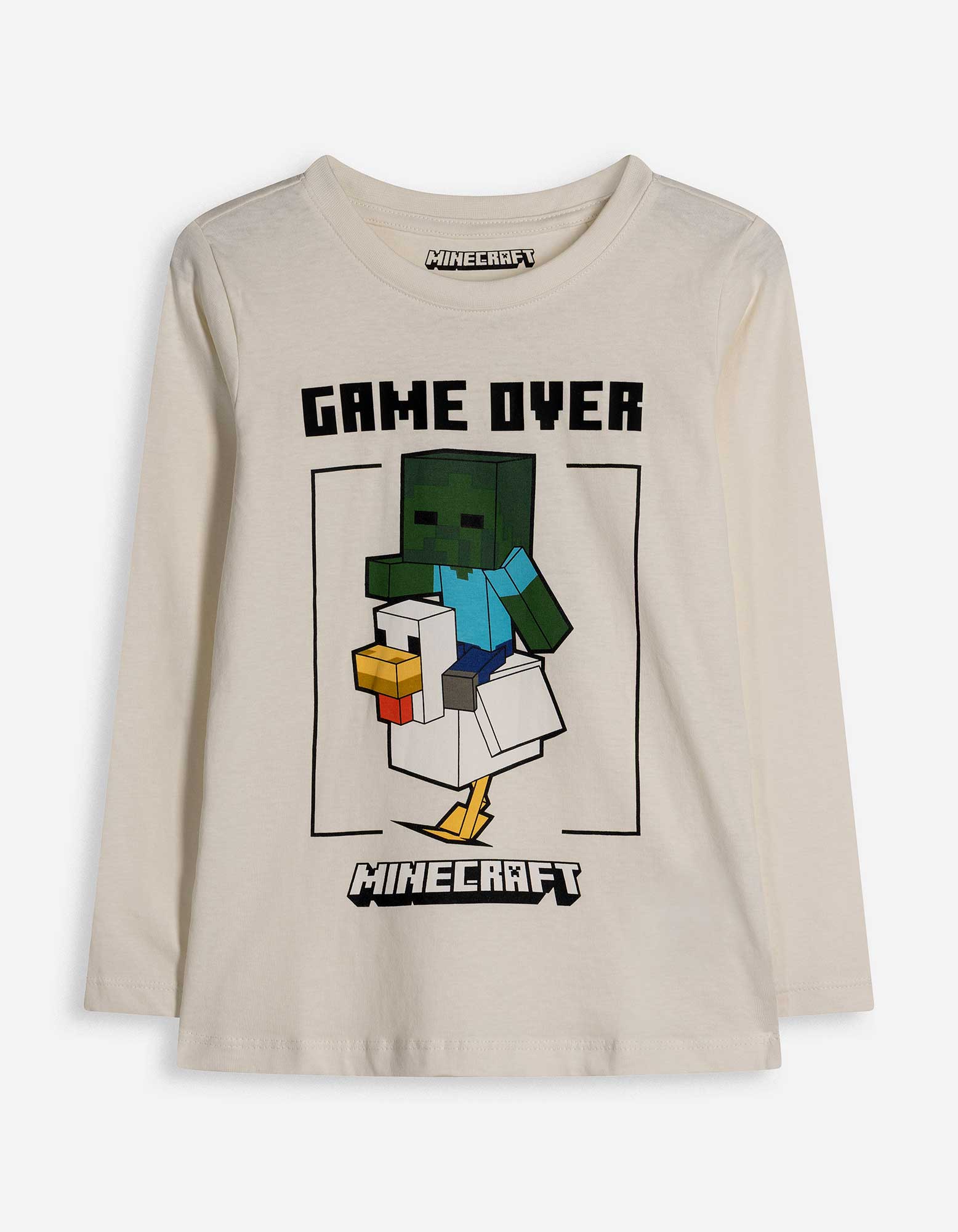 Langarmshirt - Minecraft - weiß