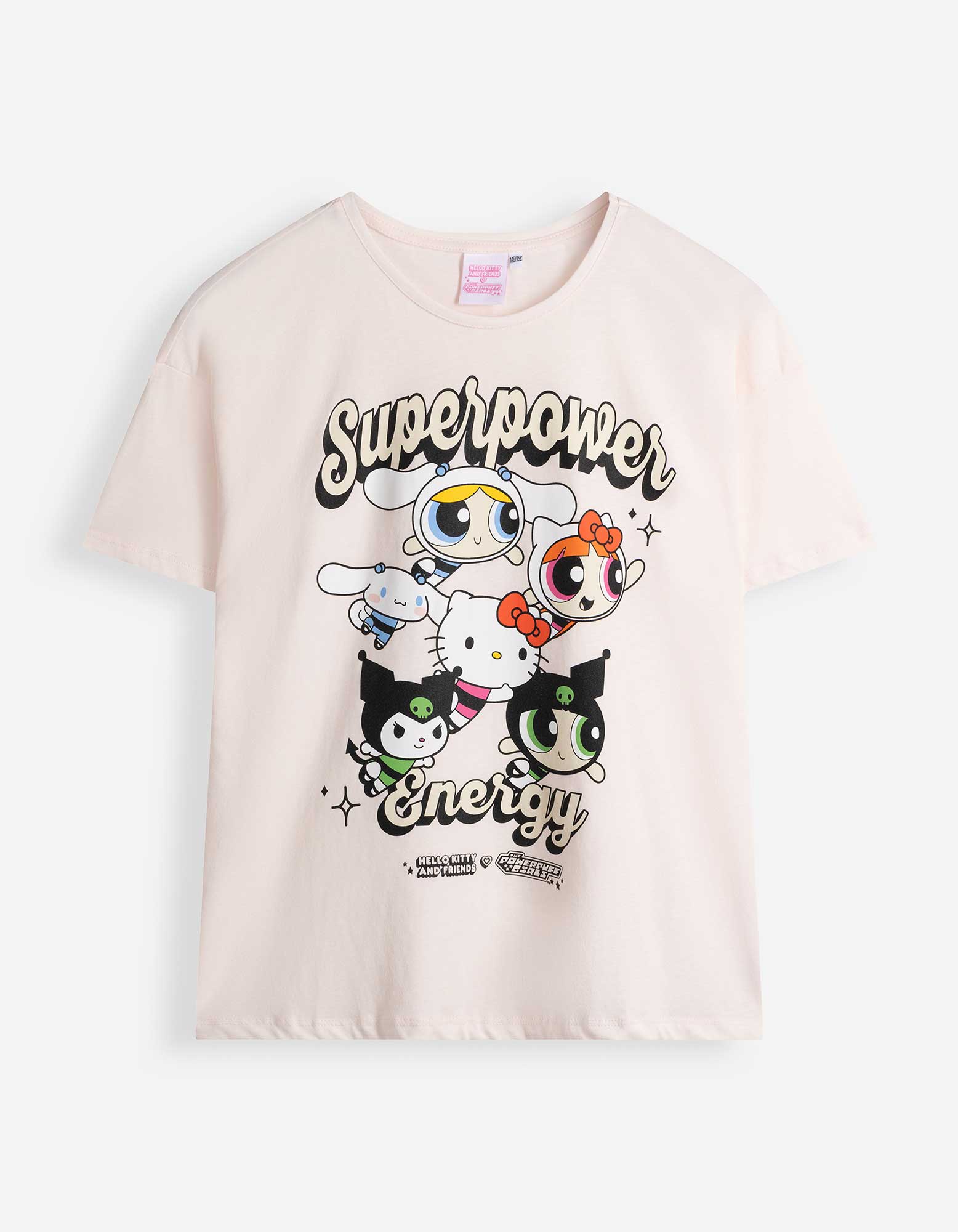 T-Shirt - Hello Kitty and Power Puff Girls - Rosa
