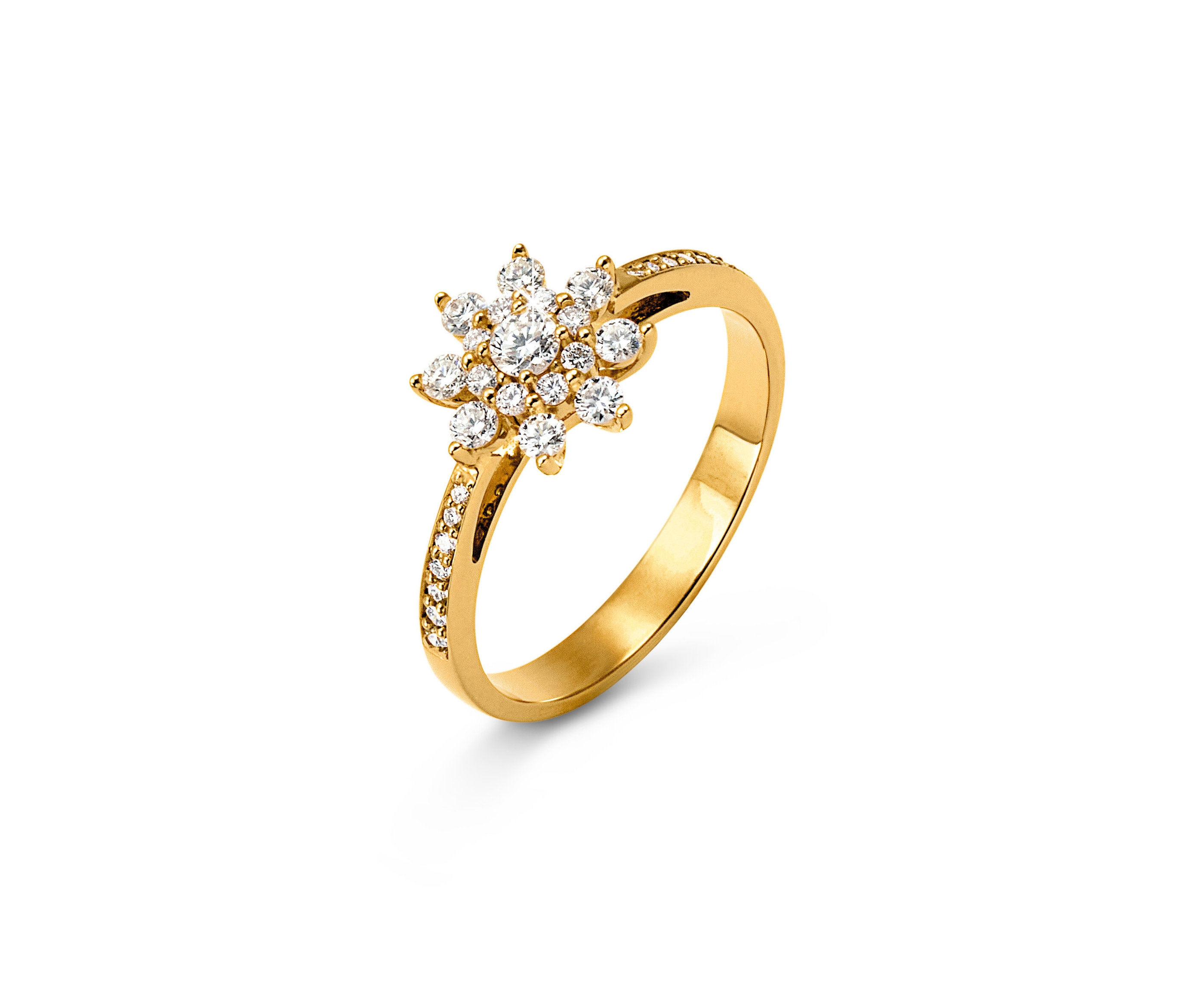 Tchibo - 585 Gold-Ring mit 31 Brillanten - Gr. 17 - gold