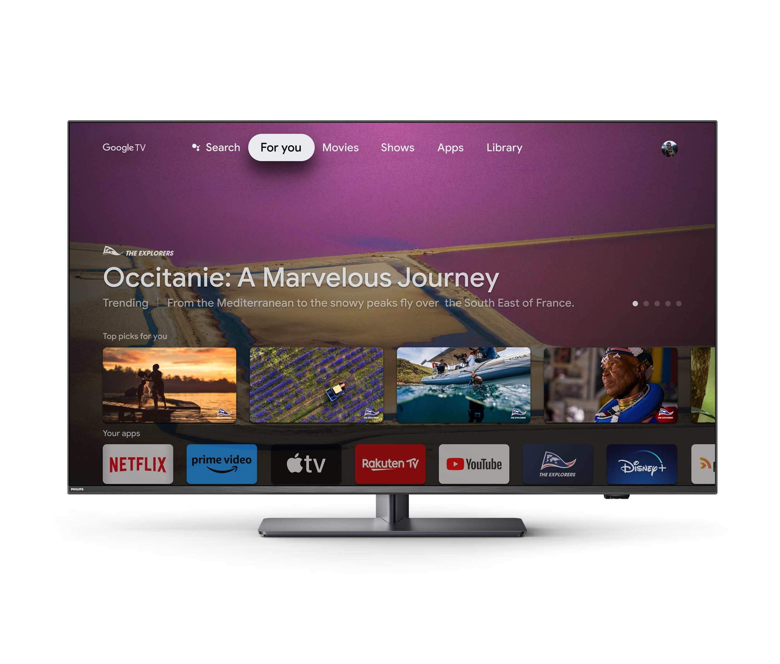 The One Philips 4K UHD Ambilight TV mit Google TV »43 PUS 8808/12« - anthrazit