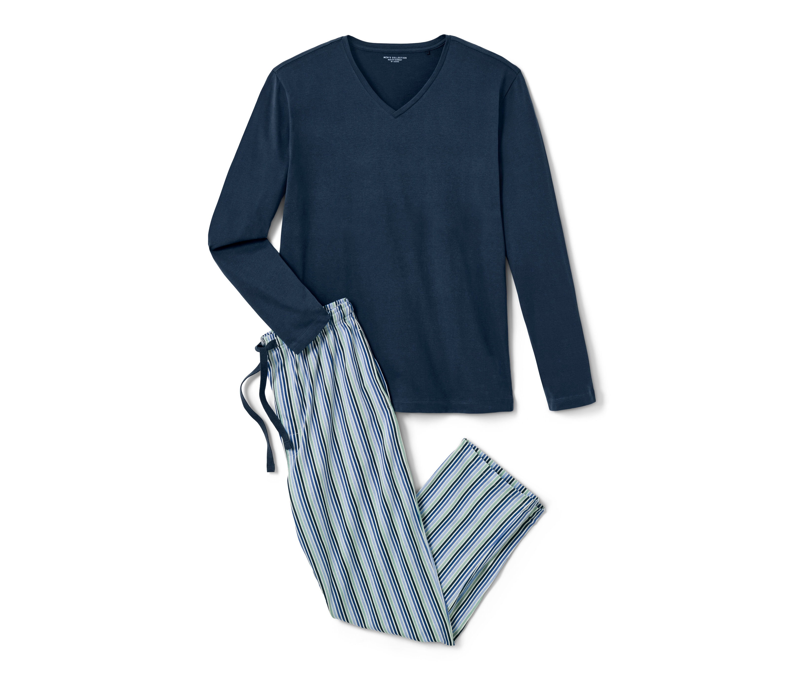 Tchibo - Pyjama - Herren - Gr. M - dunkelblau/gestreift