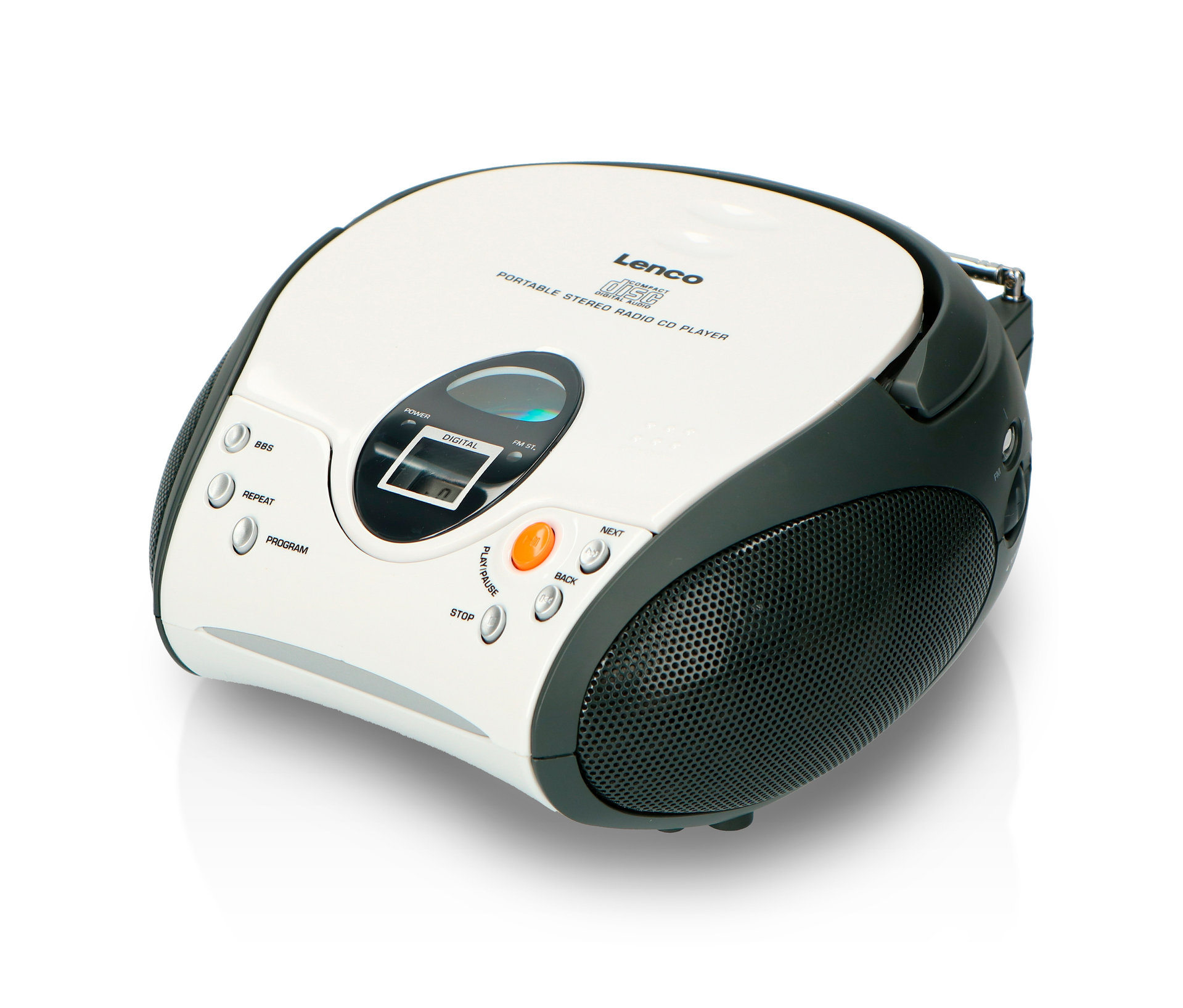 Lenco »Scd-24 Boombox« CD-Player mit Radio und Kopfhöreranschluss - weiß