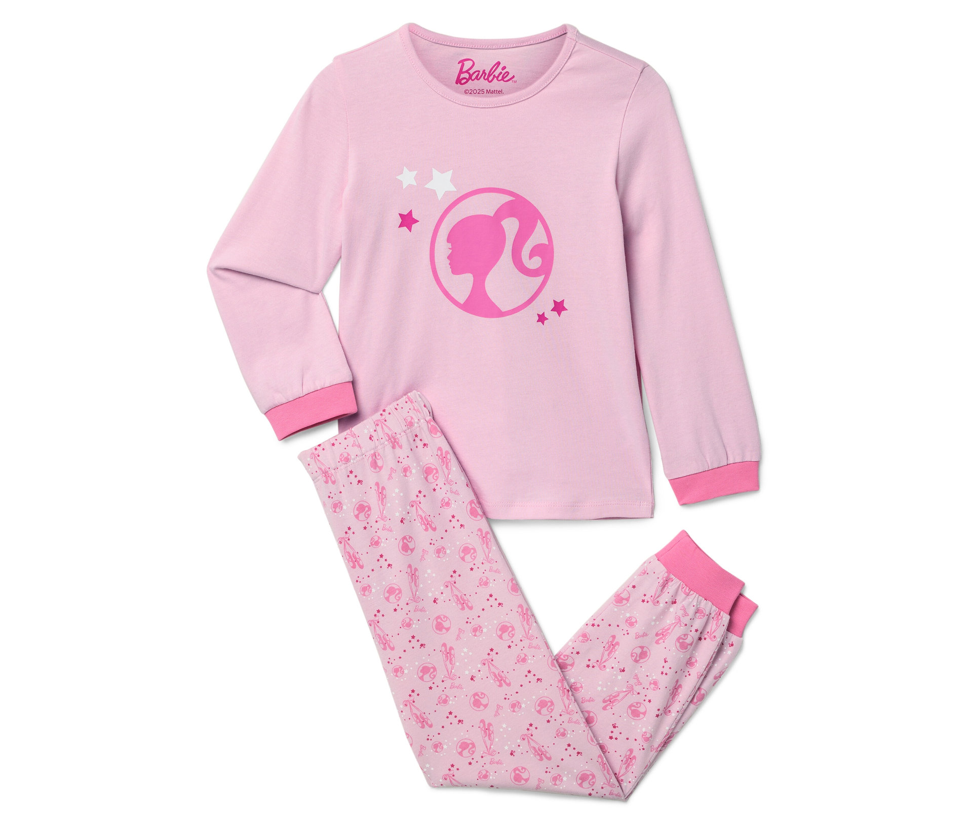 Tchibo - Kinder-Pyjama »Barbie« - Mädchen - Gr. 98/104 - hellrosa/print