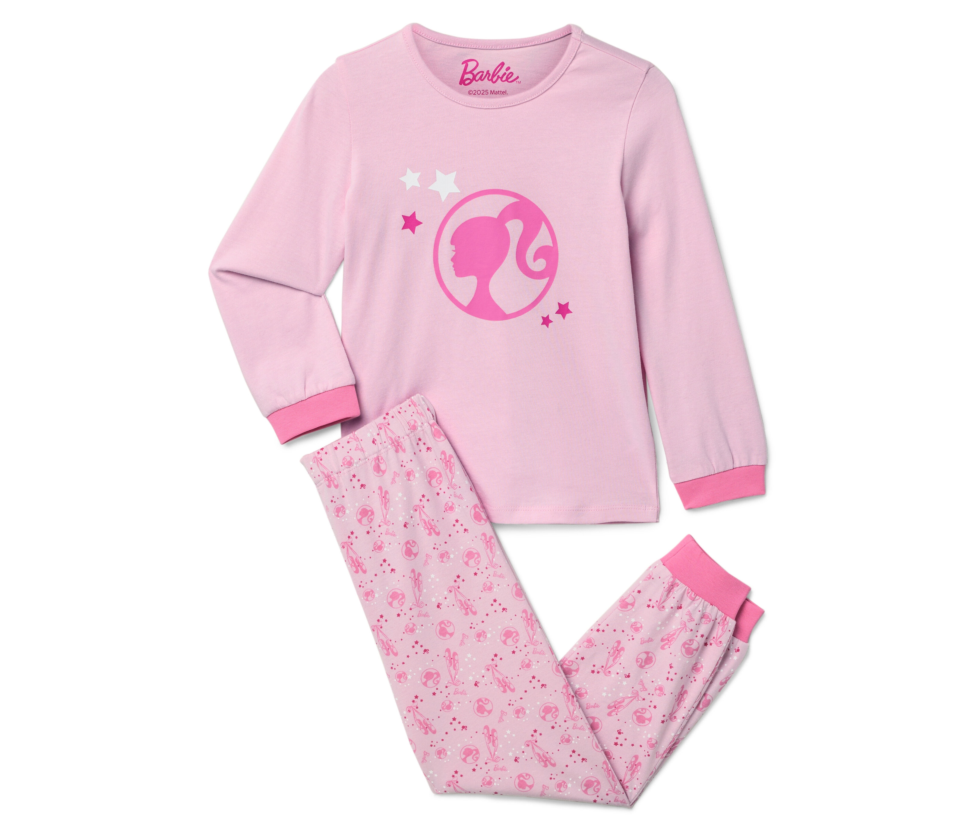 Tchibo - Kinder-Pyjama »Barbie« - Mädchen - Gr. 86/92 - hellrosa/print