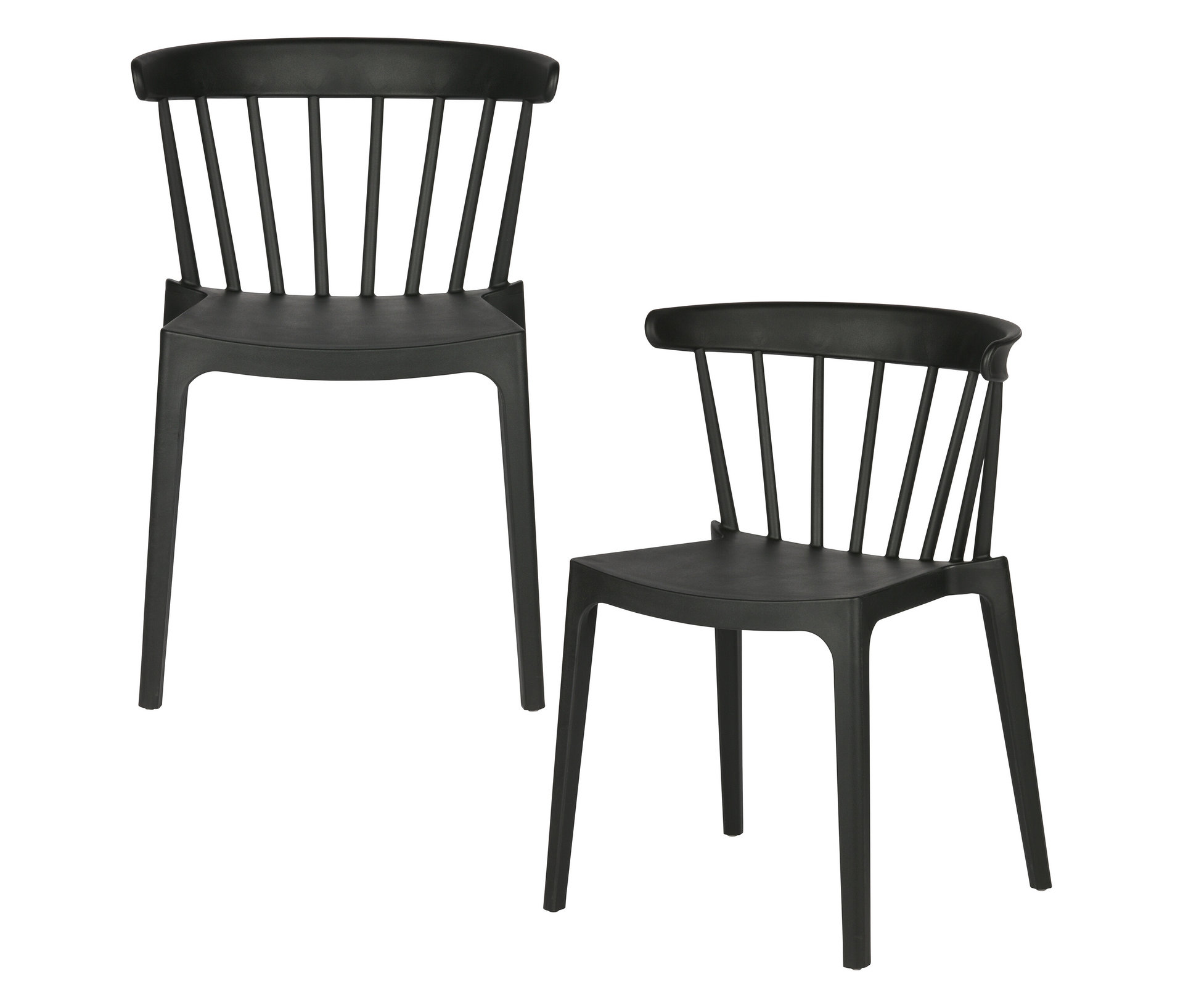 Tchibo - Woood 2 Gartenstühle - 52x53x75cm - schwarz -