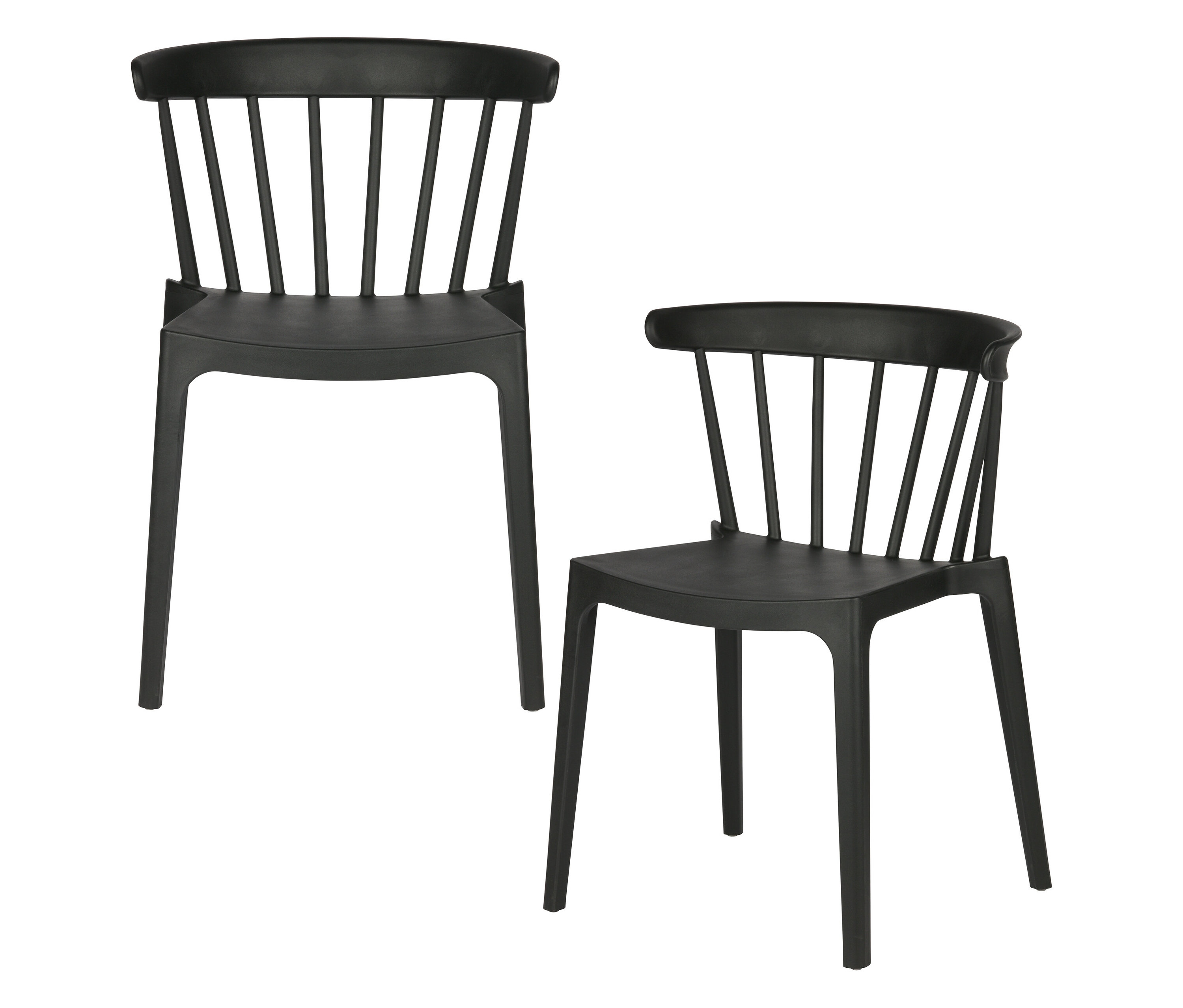 Tchibo - Woood 2 Gartenstühle - 52x53x75cm - schwarz - Polypropylen