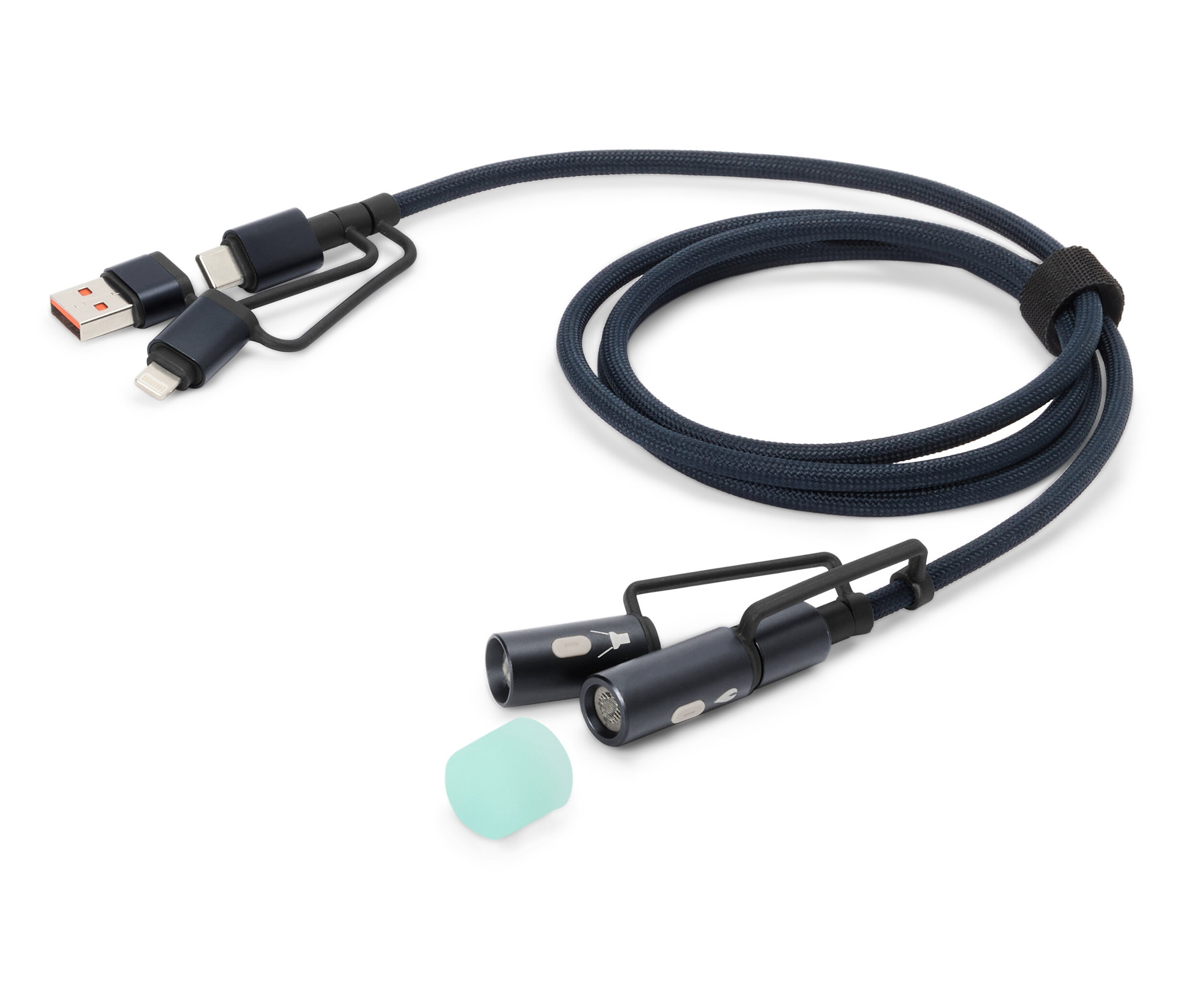 Tchibo - 3-in-1-Ladekabel mit Licht und Feuerzeug - beige
