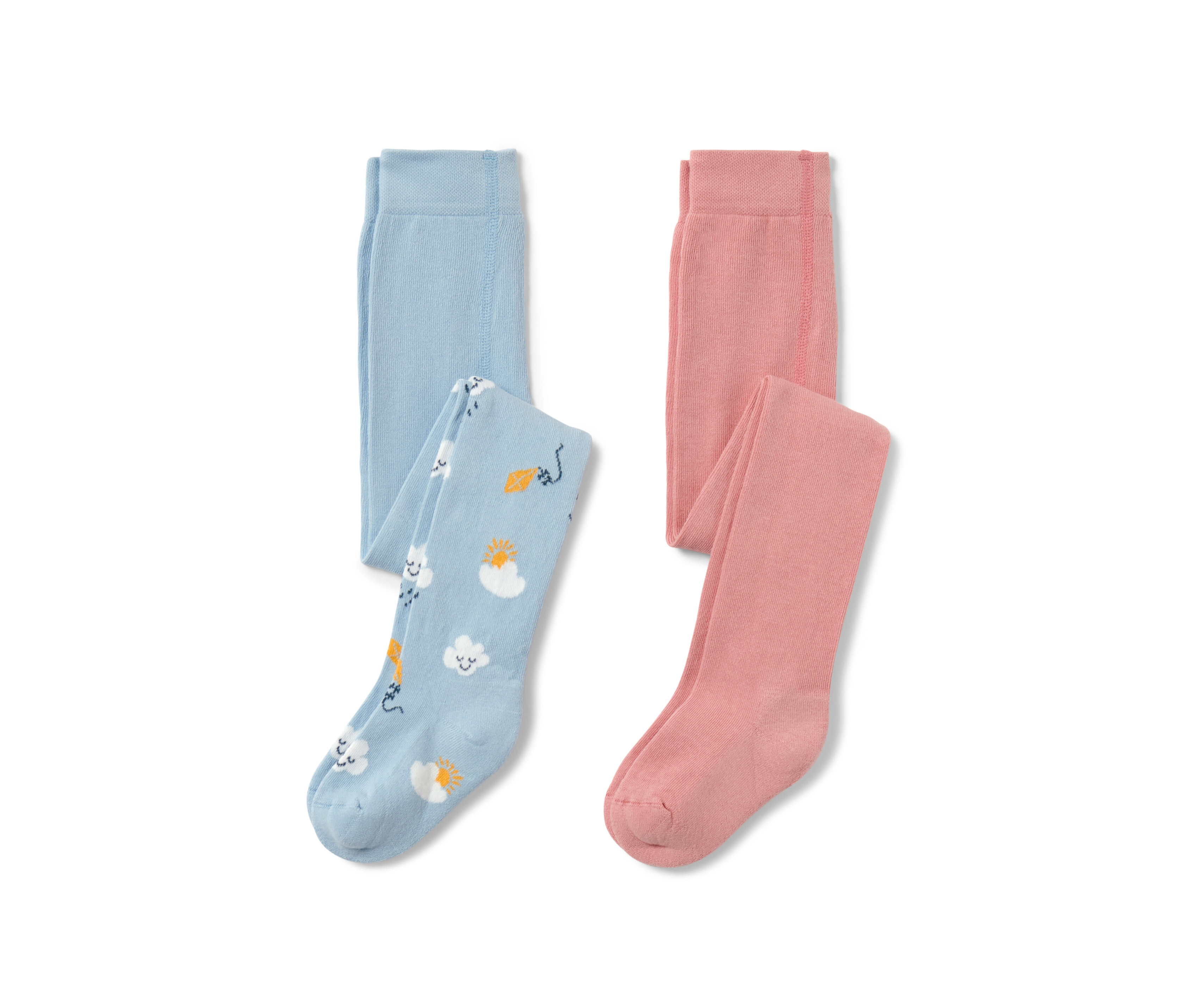 Tchibo - 2 Kleinkind-Strumpfhosen - Mädchen - Gr. 86/92 - hellblau