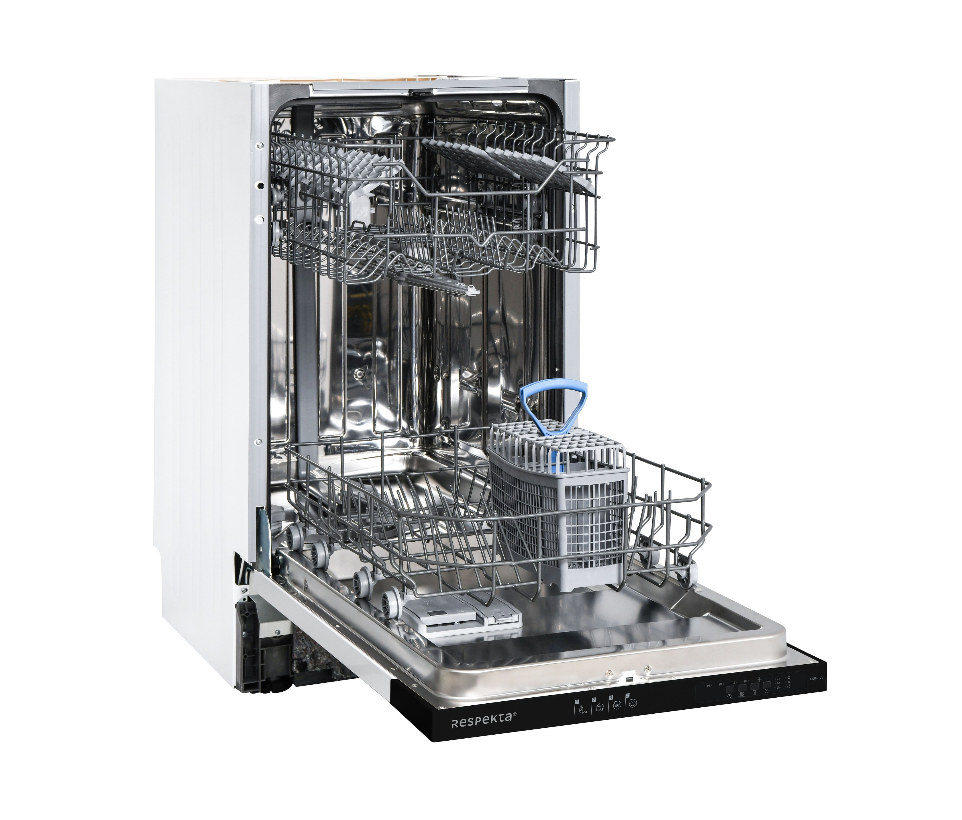 Tchibo - Respekta vollintegrierter-Geschirrspüler »Gsp45Vv« - silber