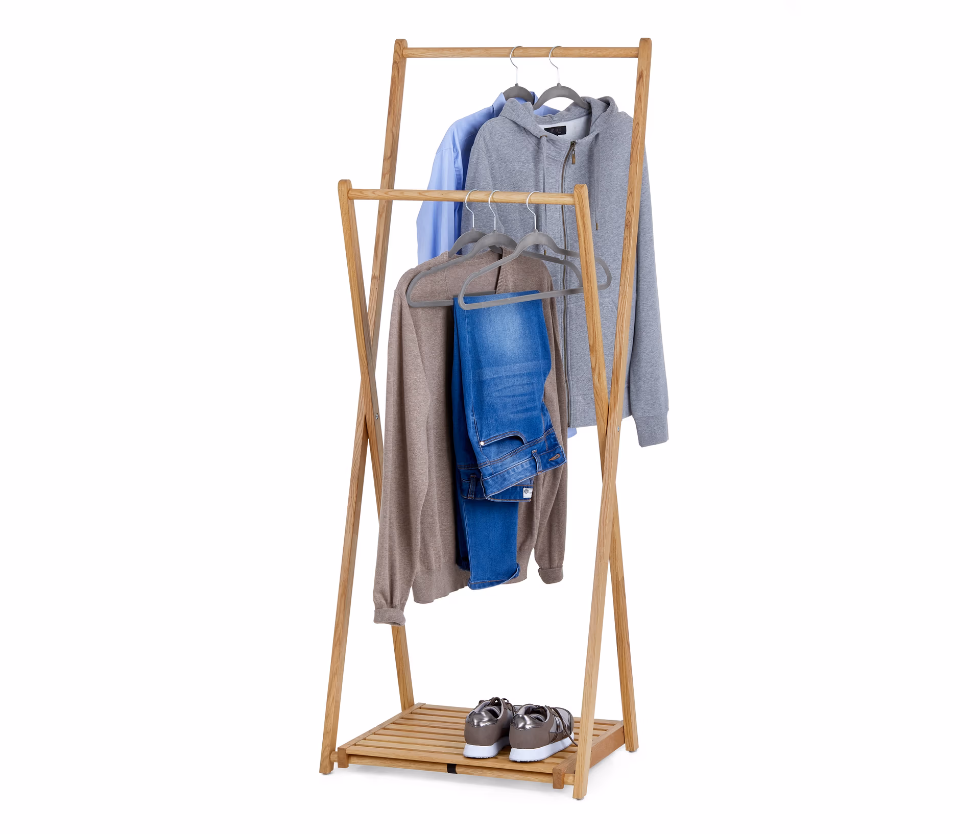 Tchibo - Klappbarer Kleiderständer - 60x45x158cm - braun -