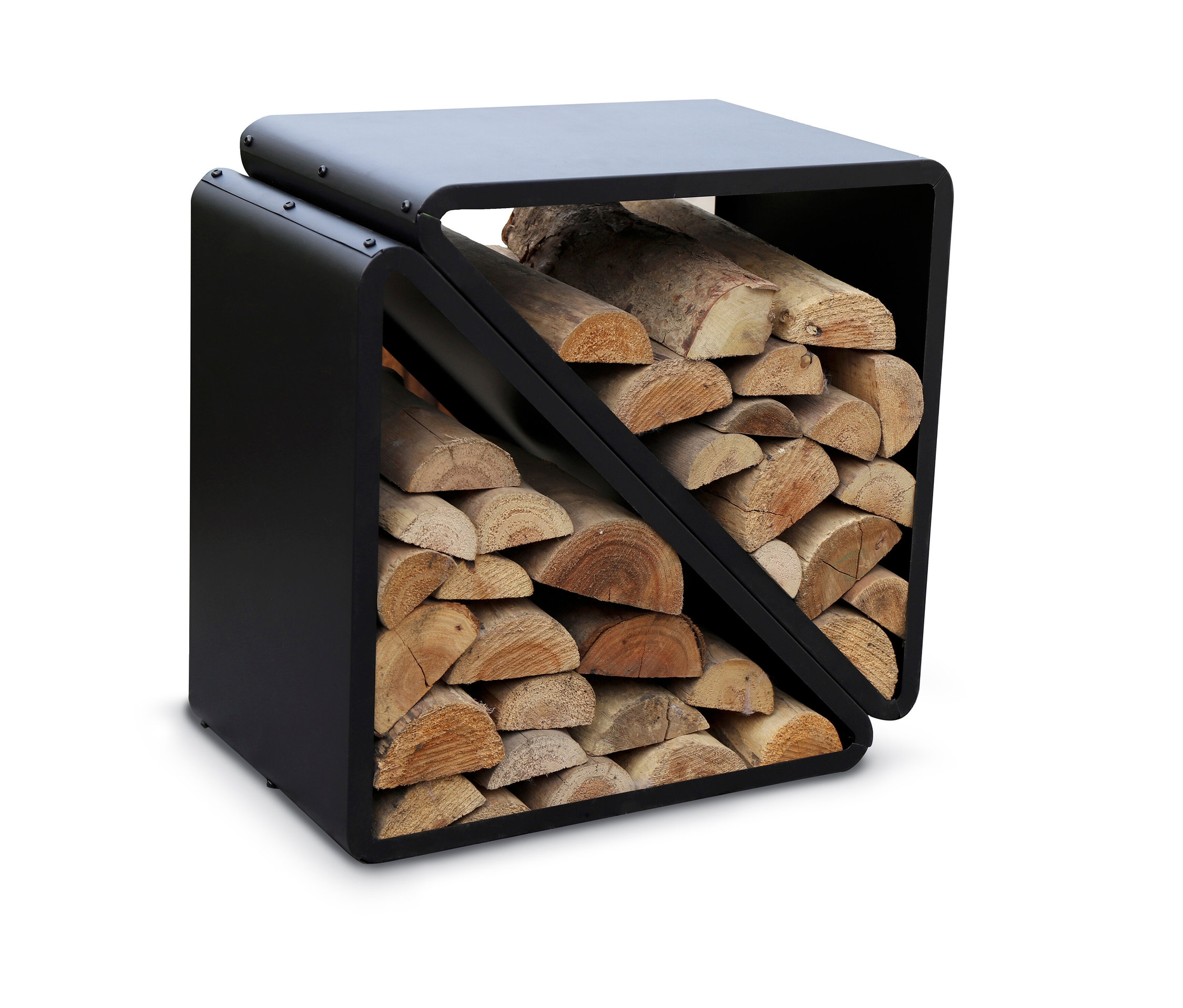 Tchibo - Kaminholzregal - 57x35,5x56cm - schwarz -