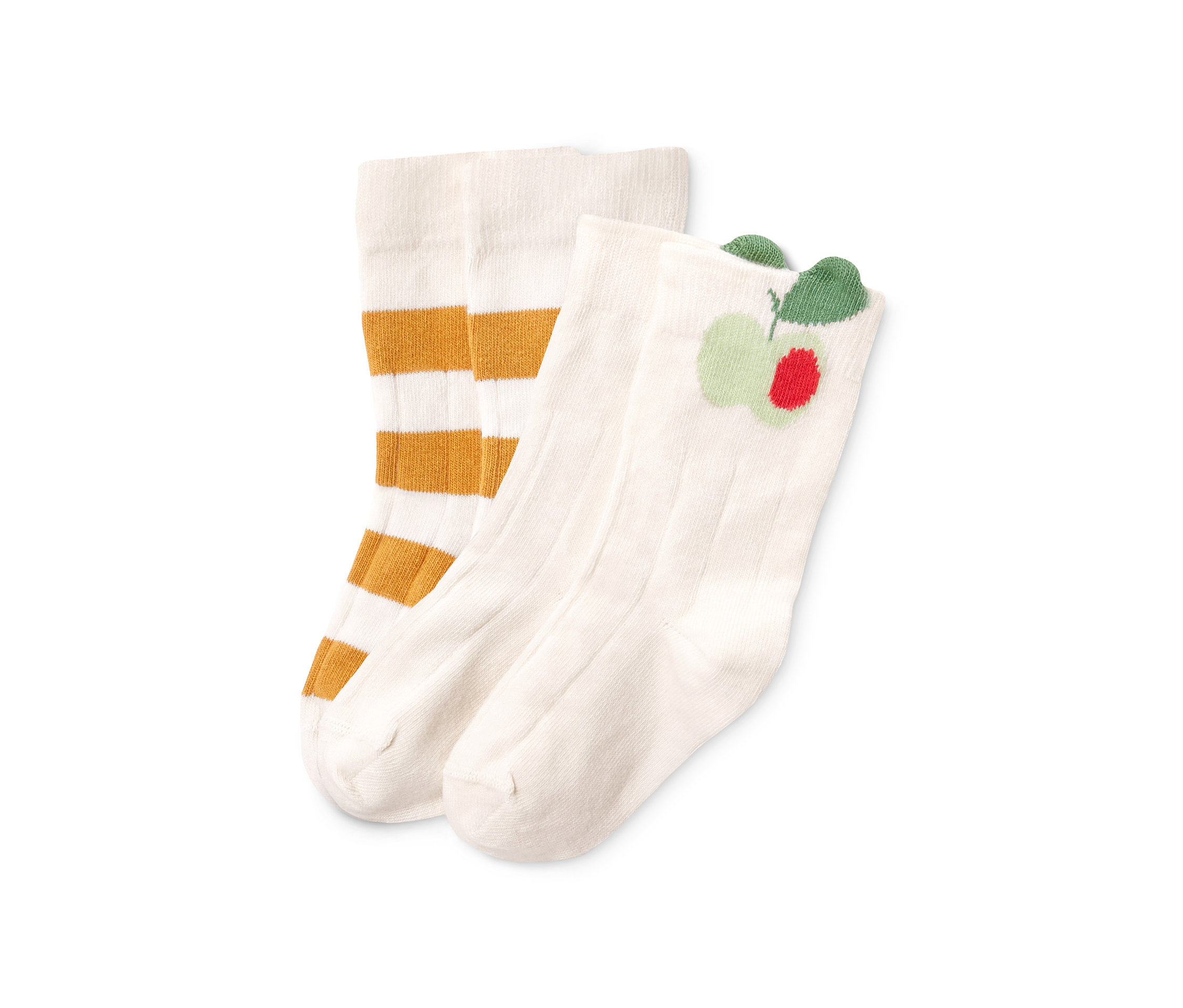 Tchibo - 2 Paar Baby-Kniestrümpfe - Baby - Gr. 16-18 - weiß/gestreift