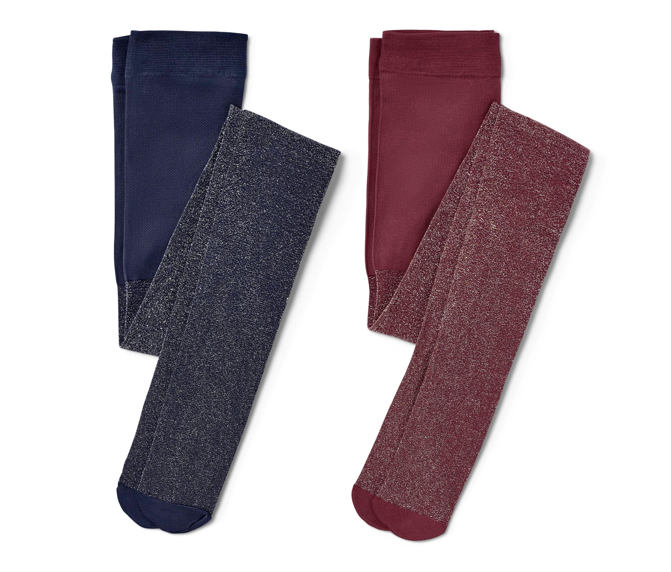 Tchibo - 2 Paar Kleinkinder-Strumpfhosen - Mädchen - Gr. 98/104 - bordeaux