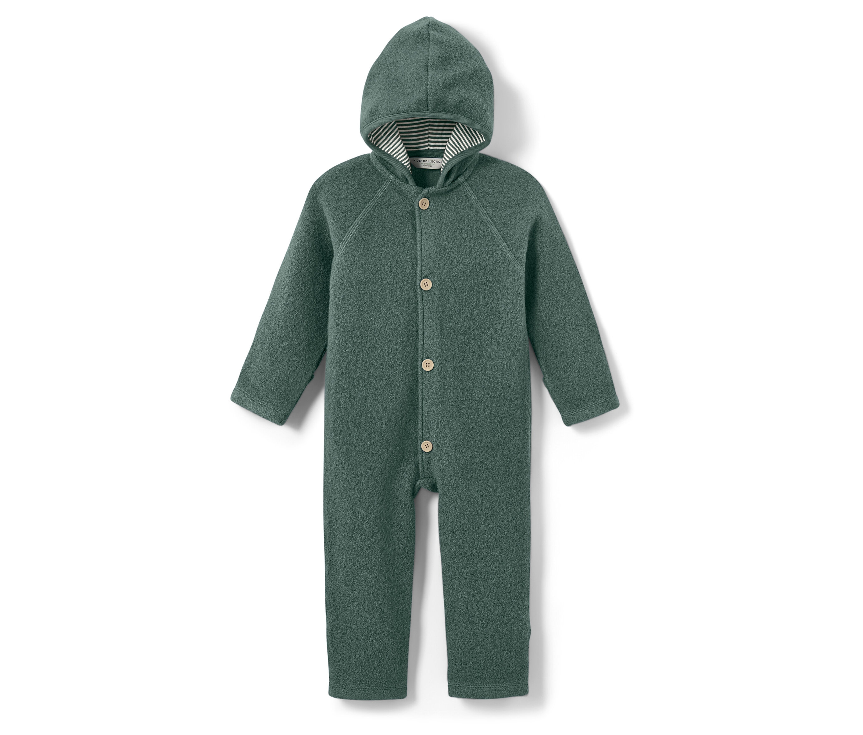 Tchibo - Baby-Walkoverall mit Merinowolle - Baby - Gr. 62/68 - dunkelgrün