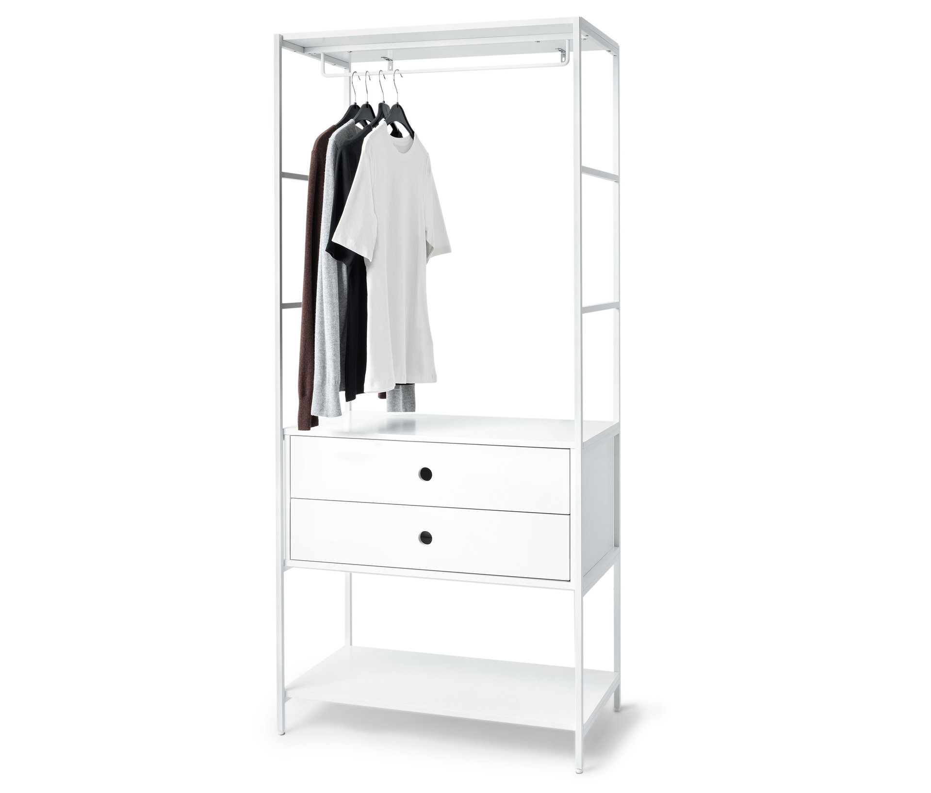 Tchibo - Garderobe »Klaar« mit 2 Schubladen - 80x45x178cm - weiß -