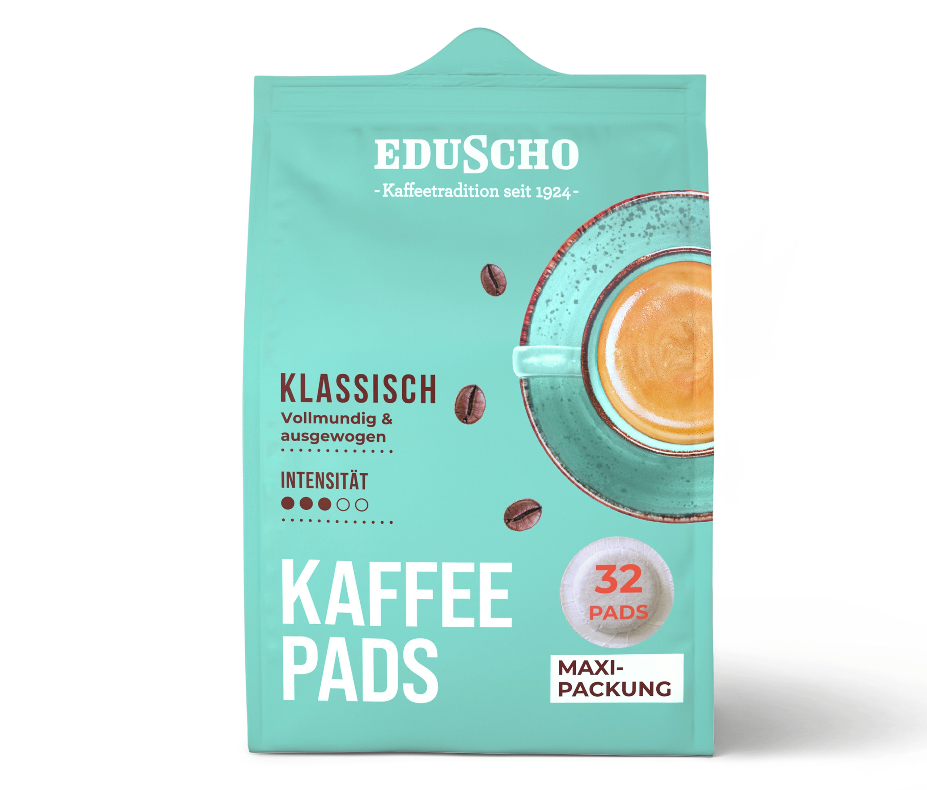 Eduscho Kaffeepads Klassisch - 32 Pads - Intensität: 3/5