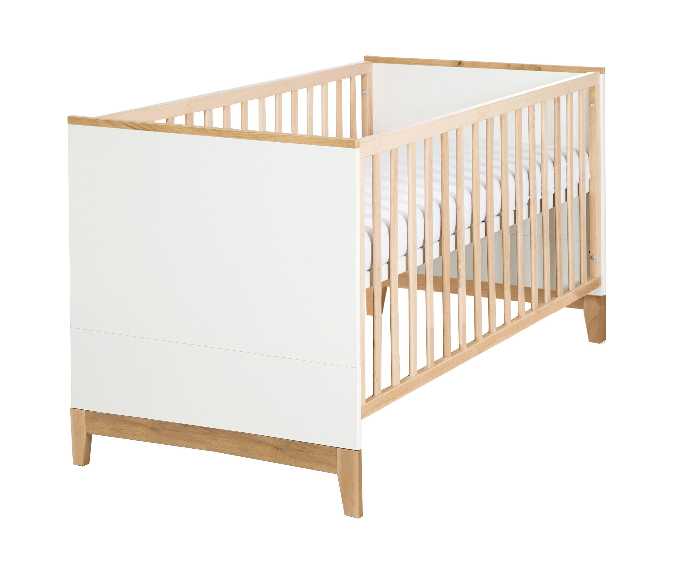 roba Kombi-Kinderbett »Finn« - 144x88x88cm - weiß - Holz / Buchenholz / Holz