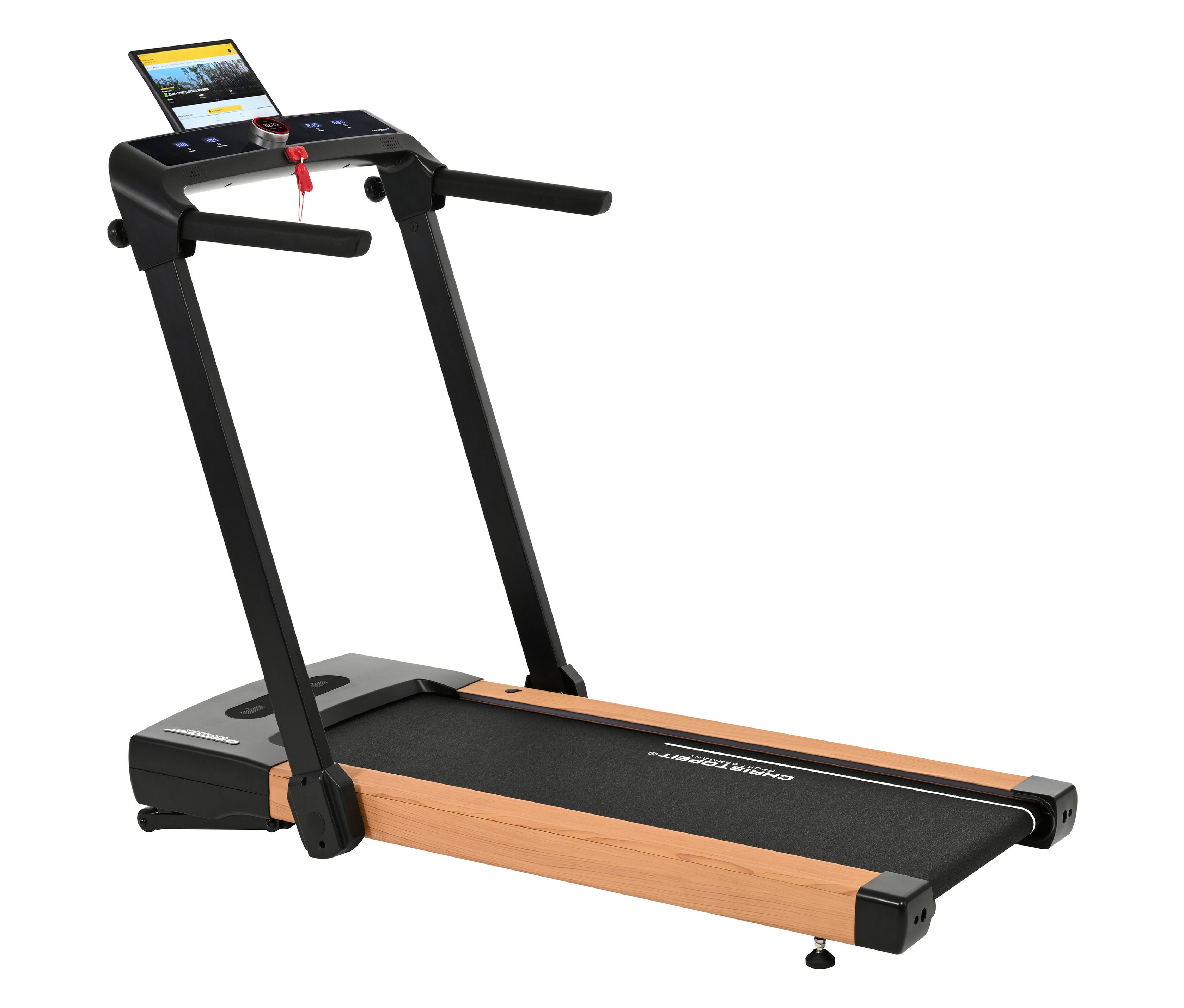 Christopeit Laufband 2 in 1 in Holzoptik - braun