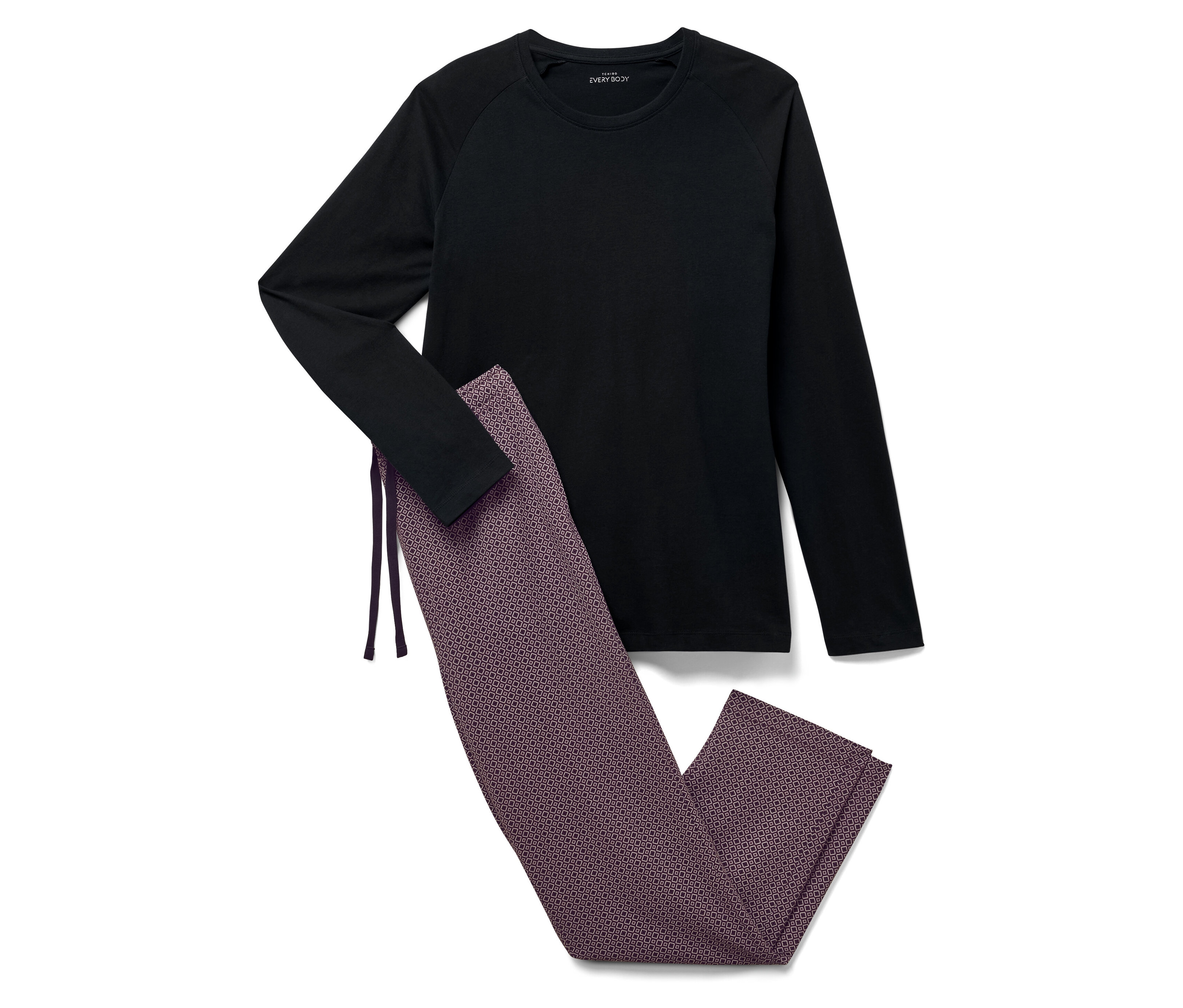 Tchibo - Pyjama - Herren - Gr. S - bordeaux/print