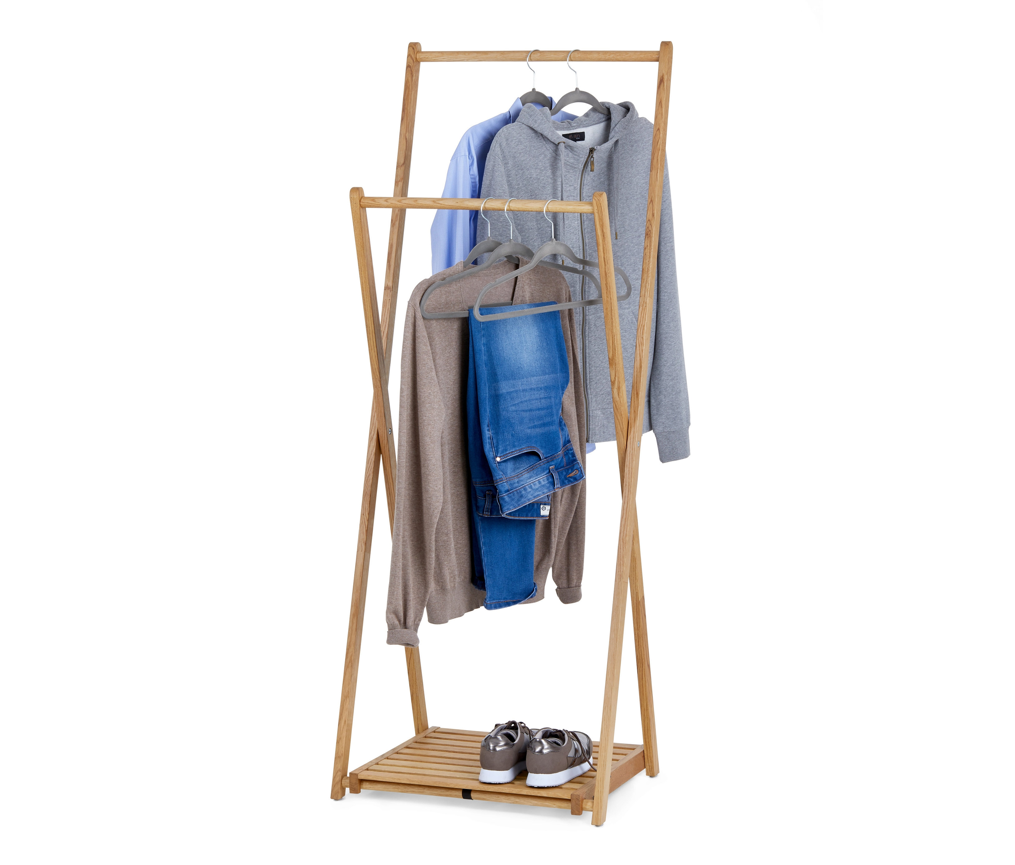 Tchibo - Klappbarer Kleiderständer - 60x45x158cm - braun - Holz