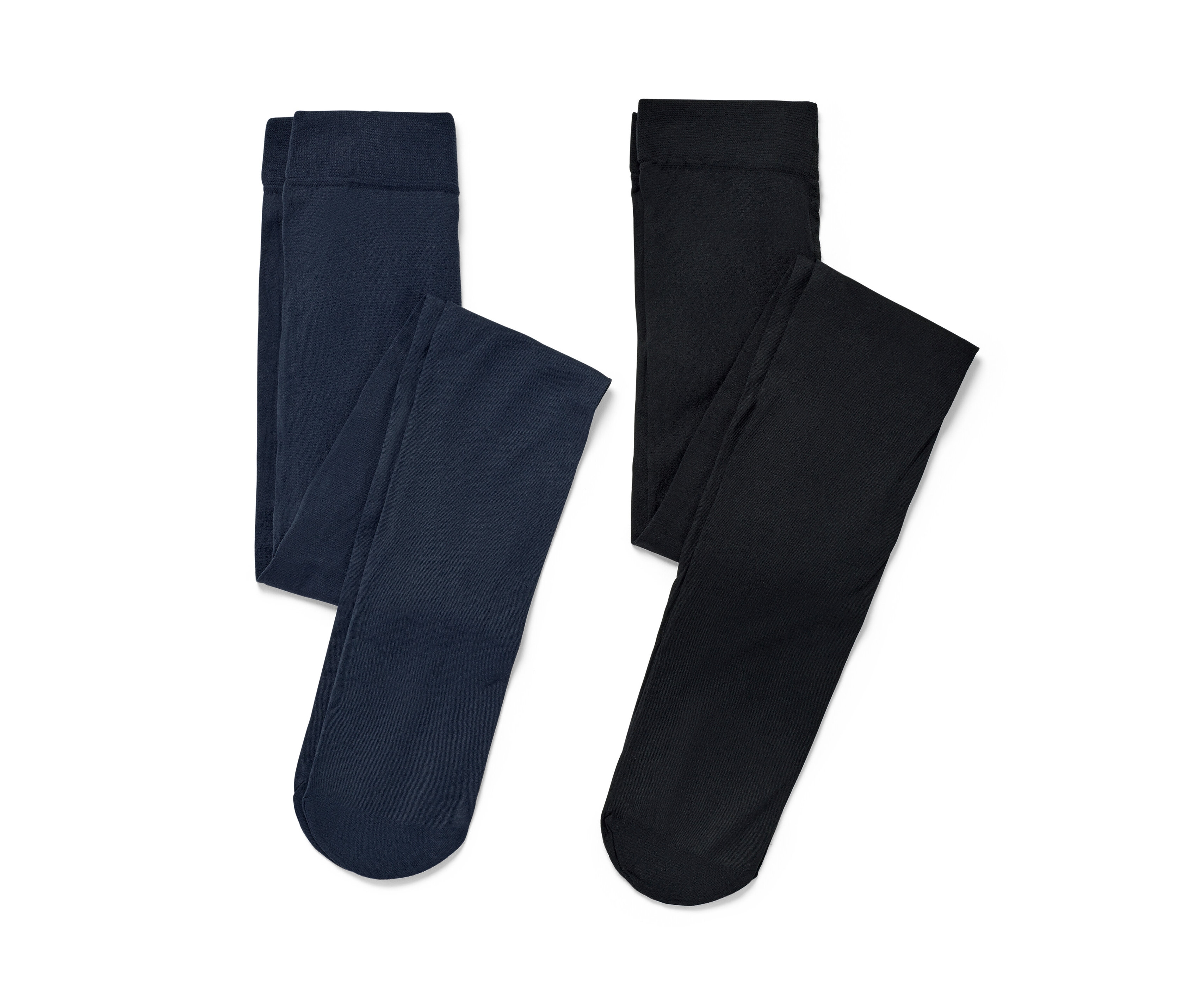 Tchibo - 2 Kinder-Nylon-Strumpfhosen - Mädchen - Gr. 122/128 - dunkelblau