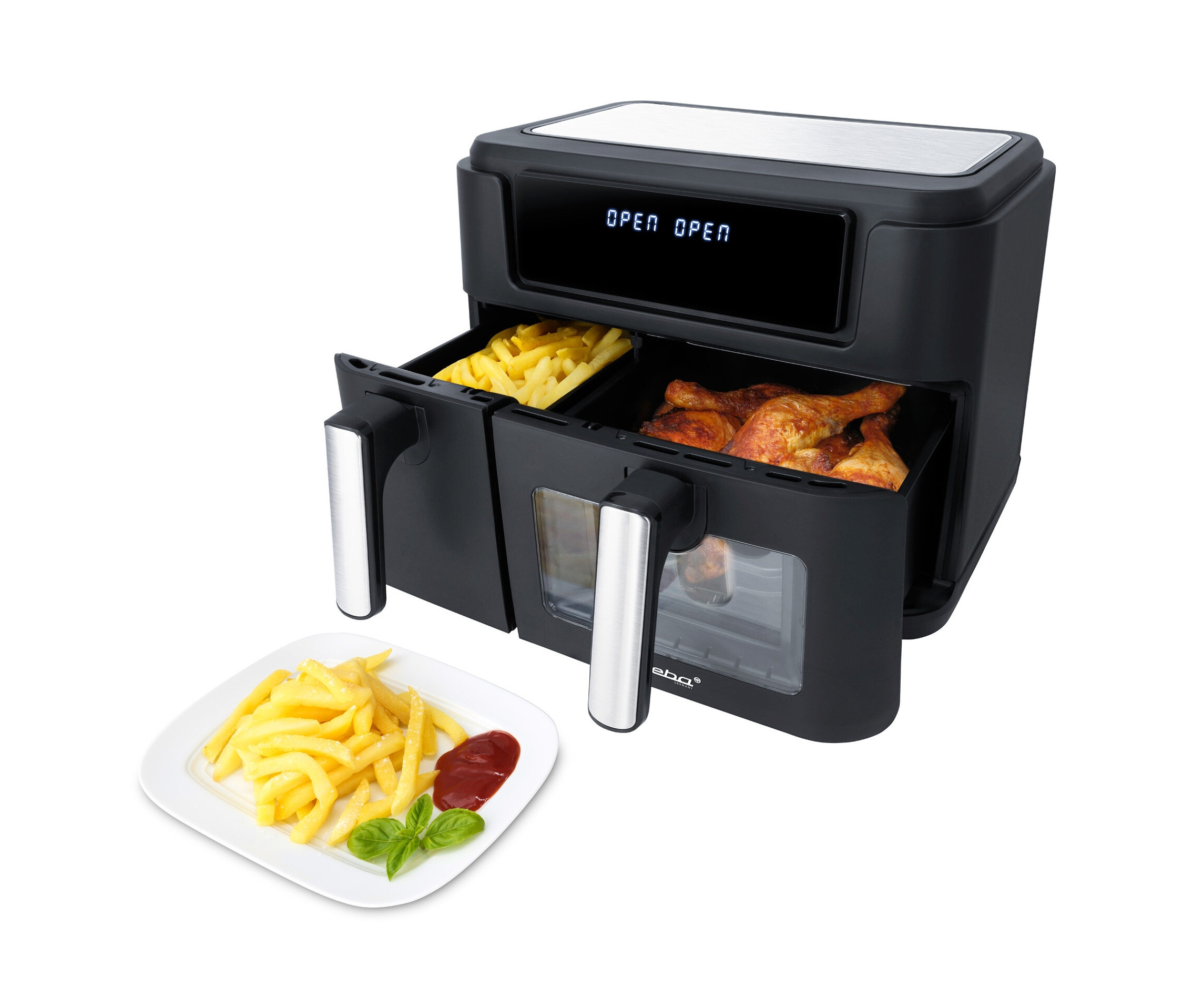 Steba Doppel-Heißluftfritteuse - silber