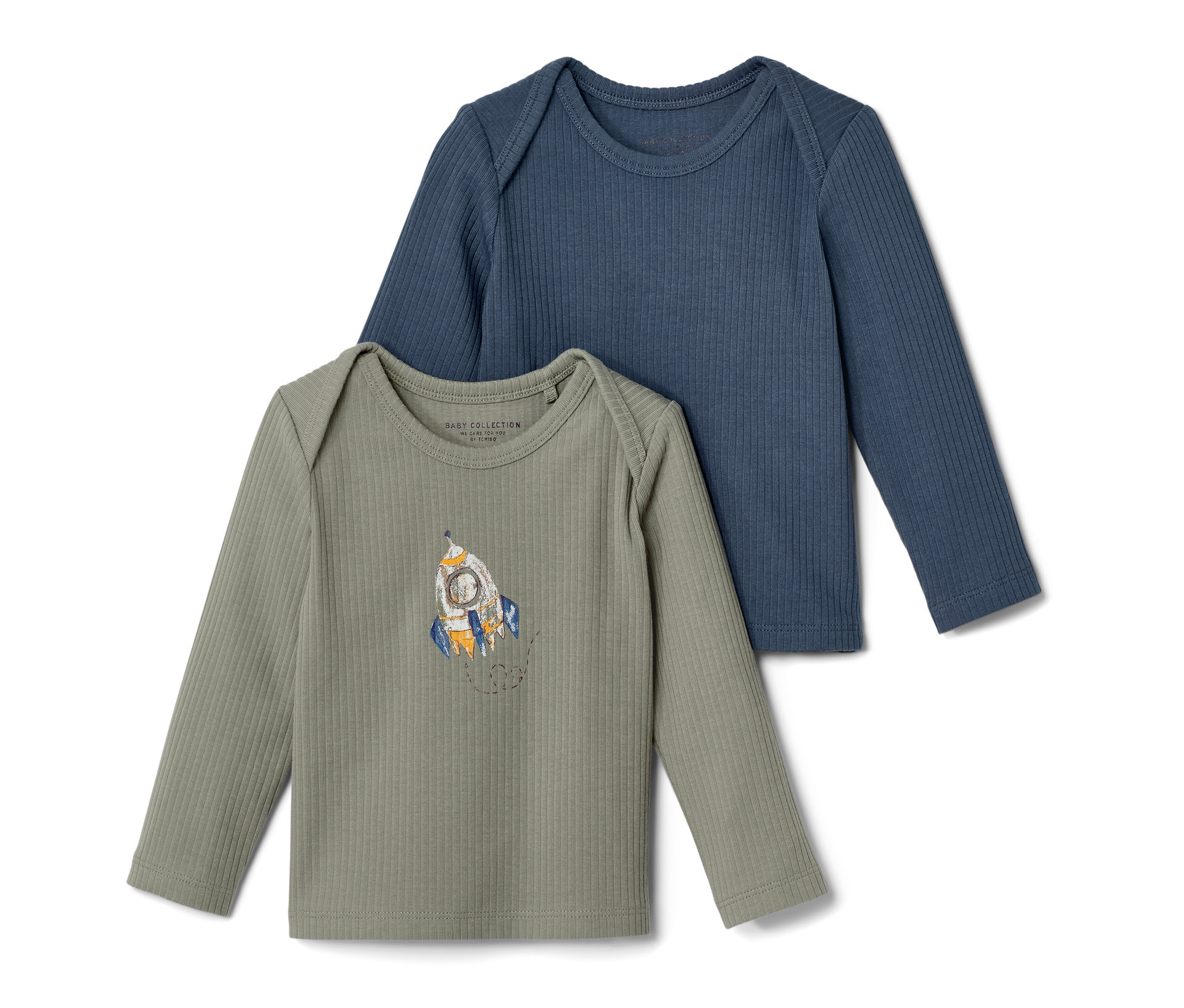 Tchibo - 2 Baby-Rippshirts - Baby - Gr. 86/92 - blau