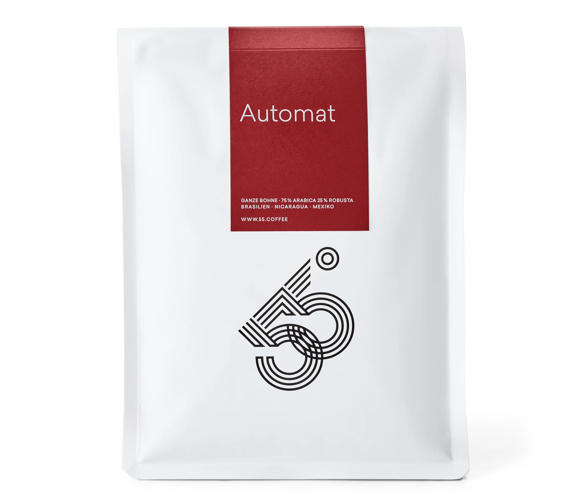 55 Degrees - Automat Caffè Crema - 1 kg Ganze Bohne - Intensität: 6/6