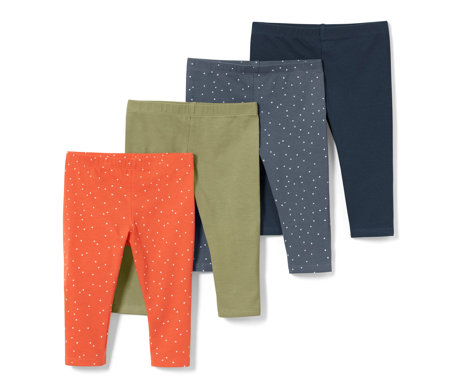 Tchibo - 4 Baby-und-Kleinkinder-Leggings in 3/4-Länge - Baby - Gr. 50/56 - dunkelblau/gepunktet