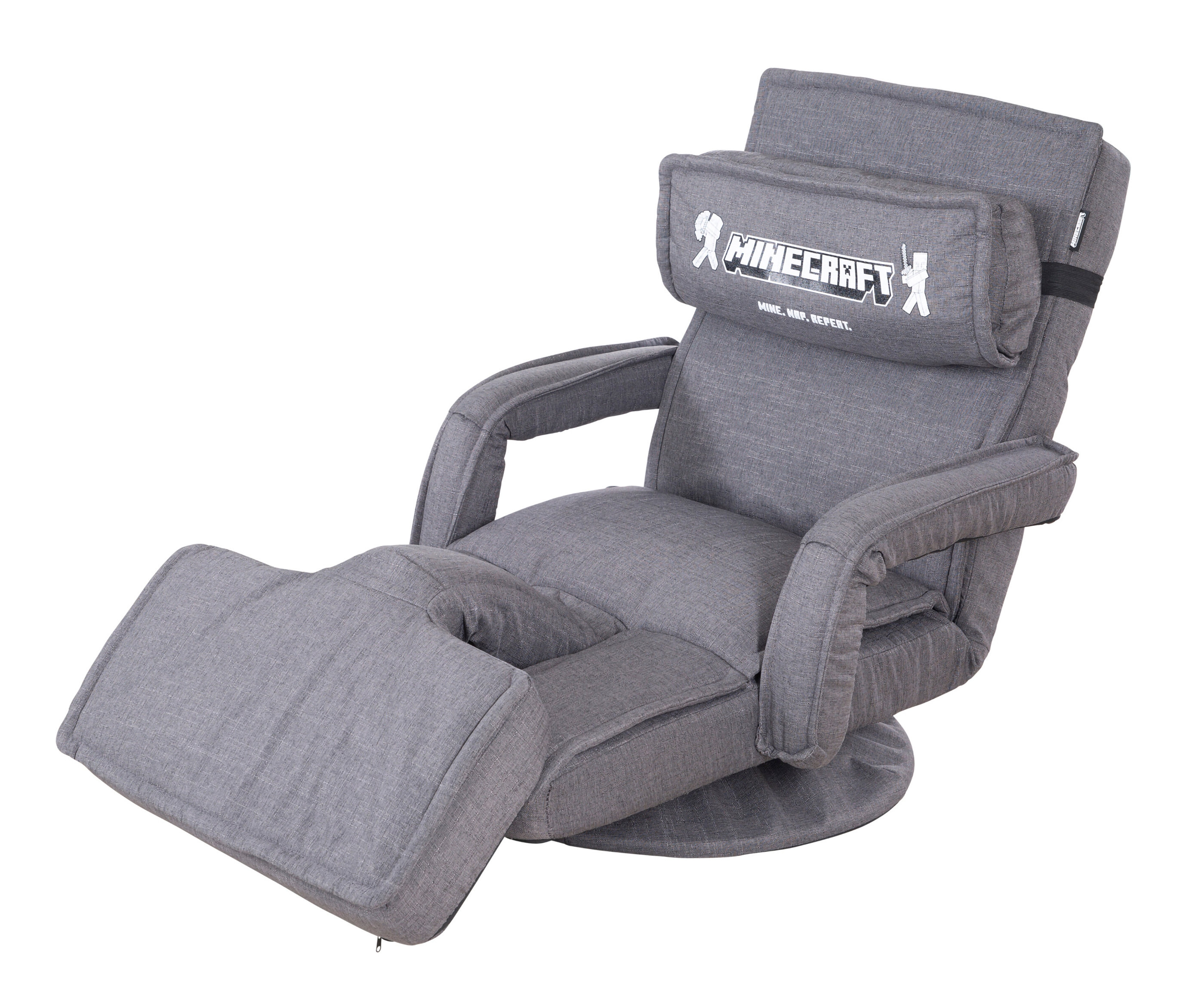 roba Minecraft Loungesessel mit Beinen und Armlehne - 62x60x80cm - grau -