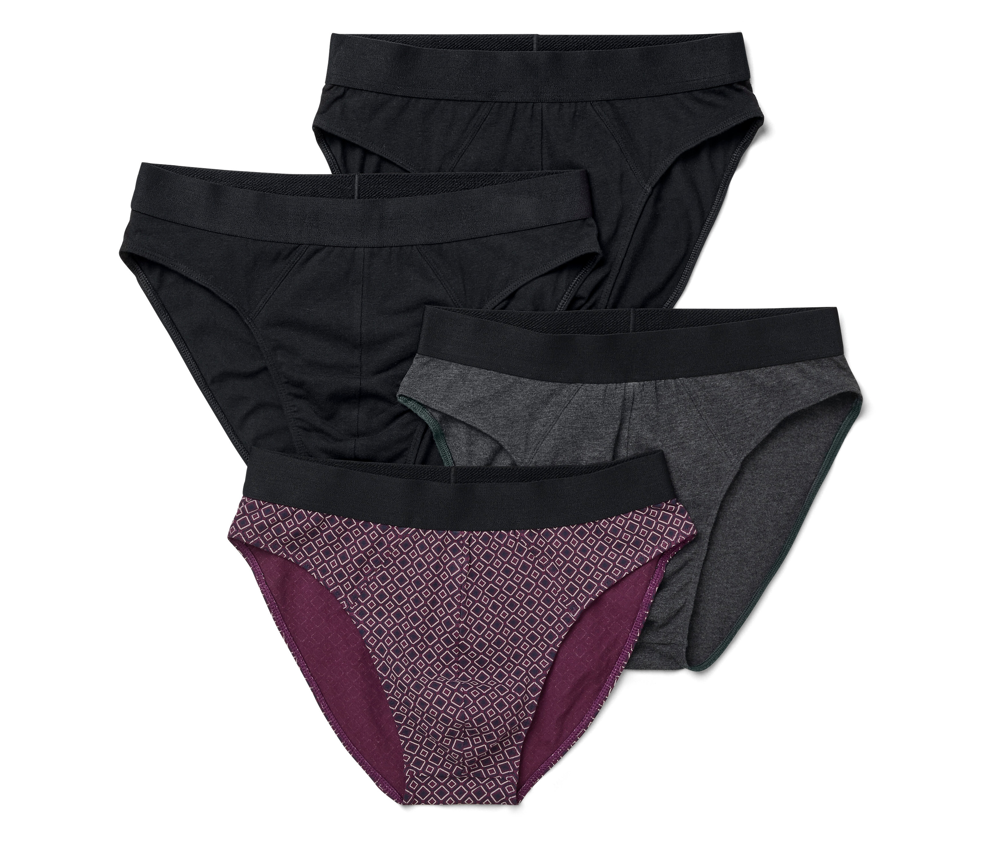 Tchibo - 4 Slips - Herren - Gr. Xxl/8 - anthrazit/print