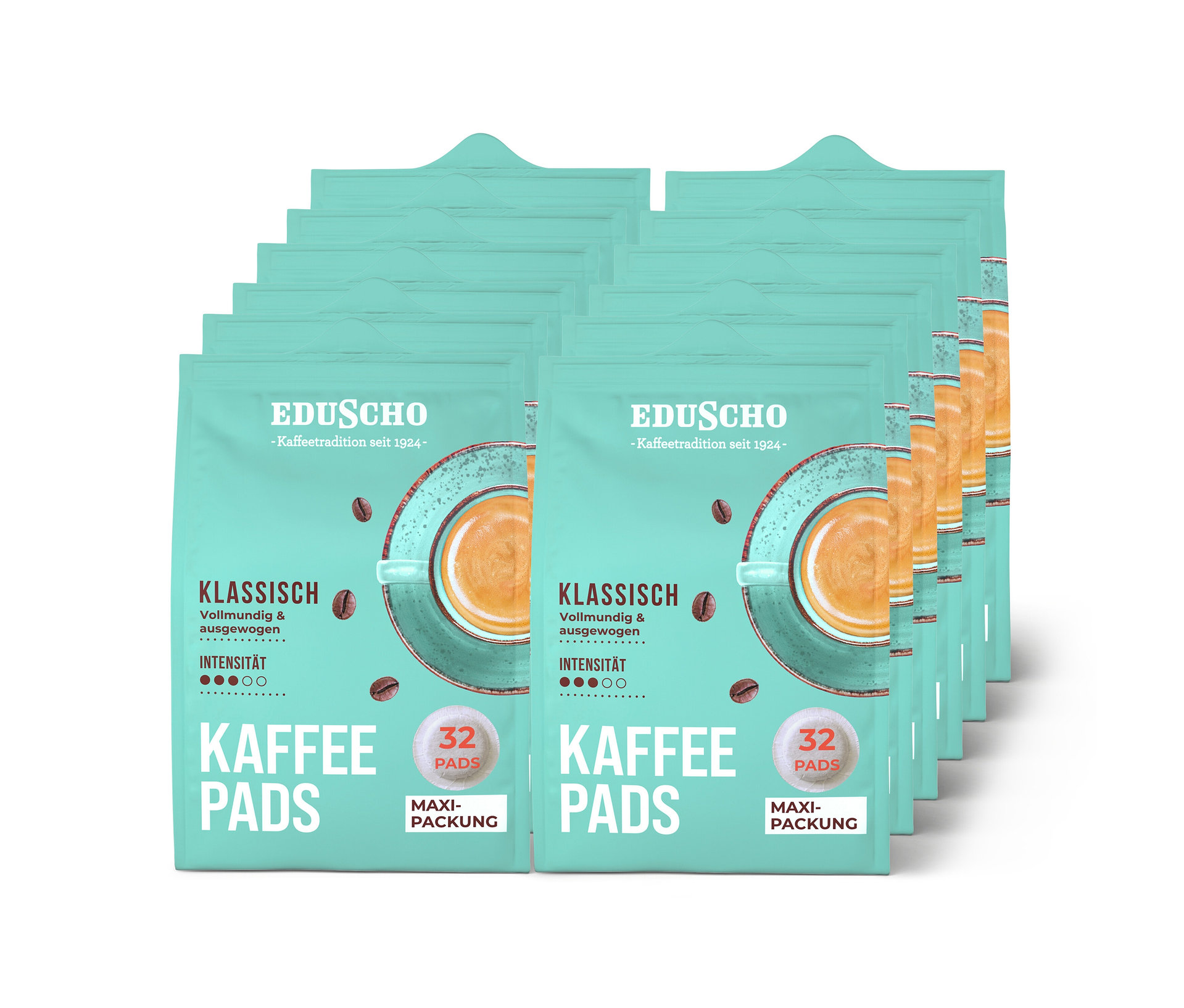 Eduscho Kaffeepads Klassisch - 12 x 32 Pads - Intensität: 3/5