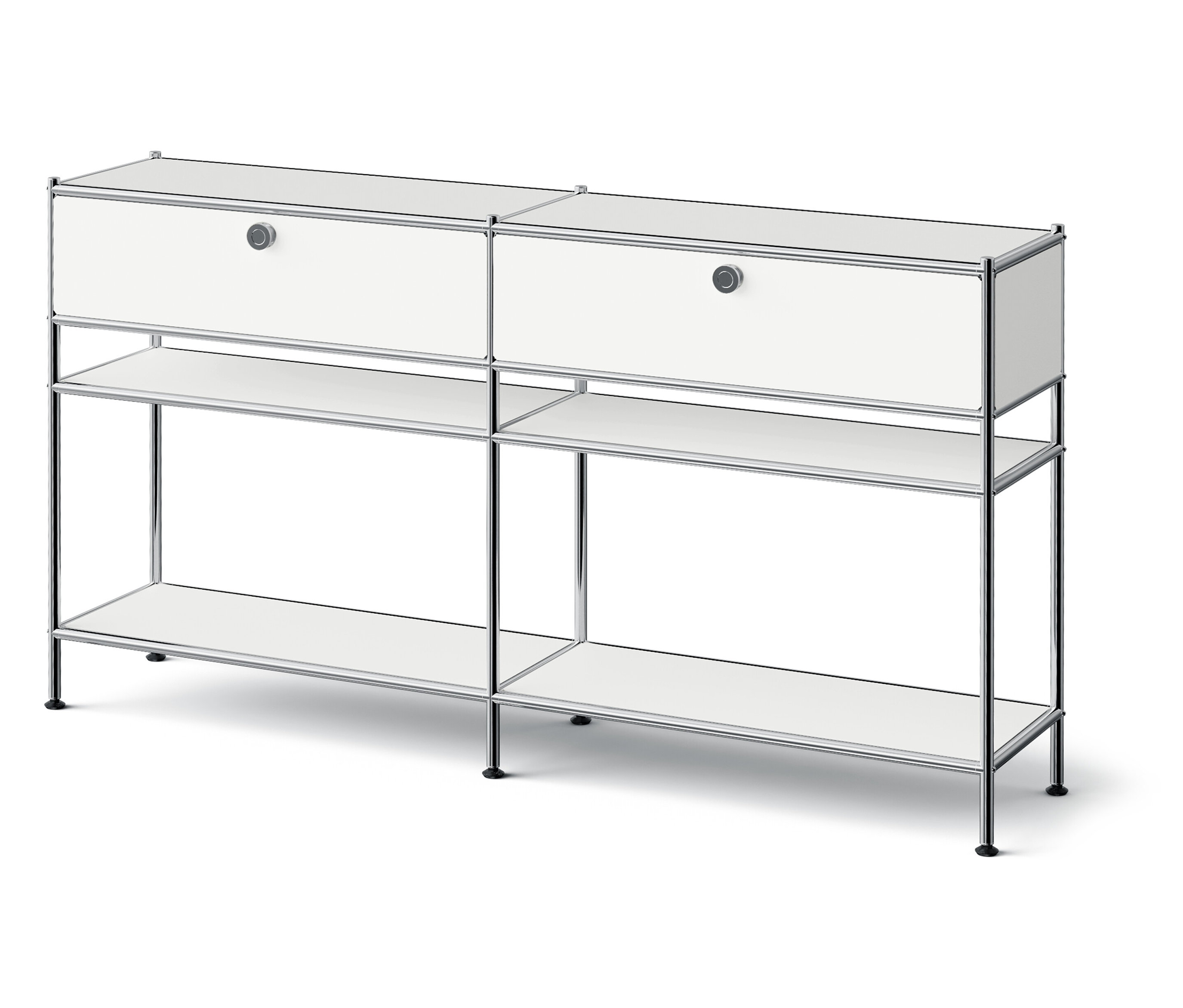 Tchibo - Metall-Konsole »Cn3 Slim Line« mit 2 Schubladen - 152x30,5x82cm - chrom - Stahl / Aluminium / Kunststoff