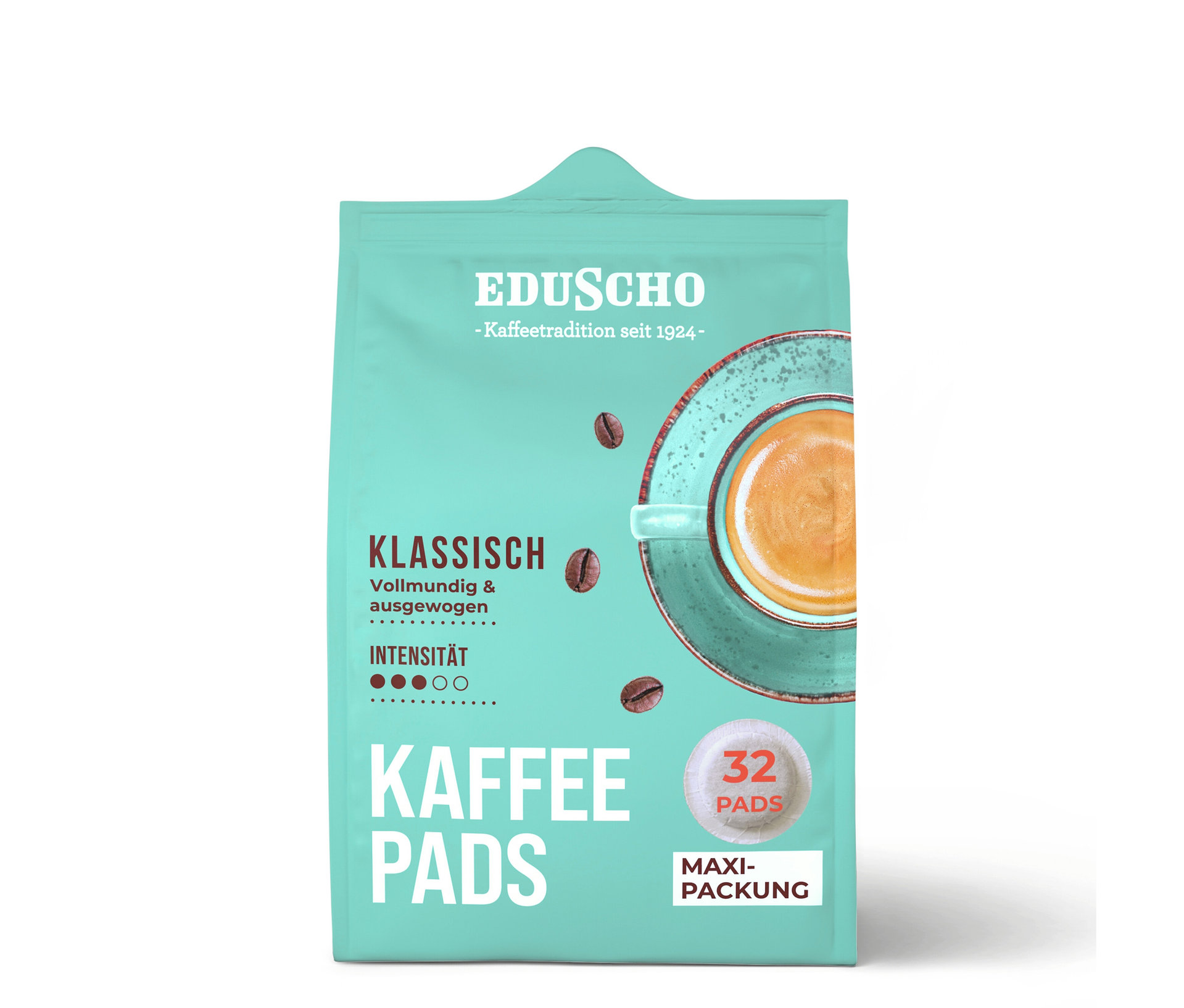 Eduscho Kaffeepads Klassisch - 32 Pads - Intensität: 3/5