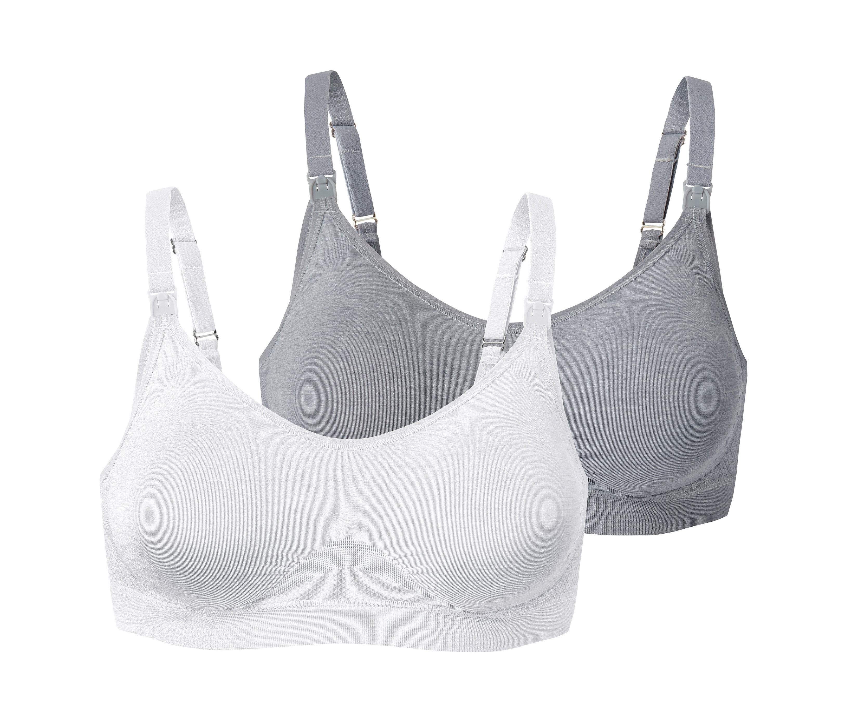 Tchibo - 2 Seamless-Still-BHs - Damen - Gr. S - weiß