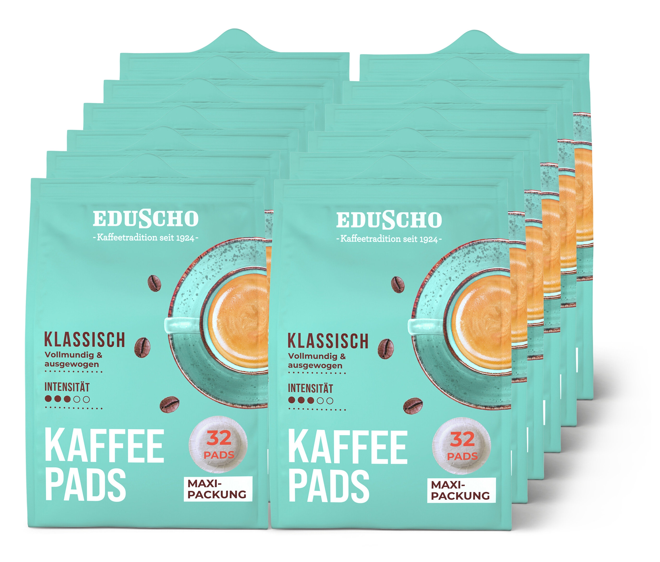 Eduscho Kaffeepads Klassisch - 12 x 32 Pads - Intensität: 3/5