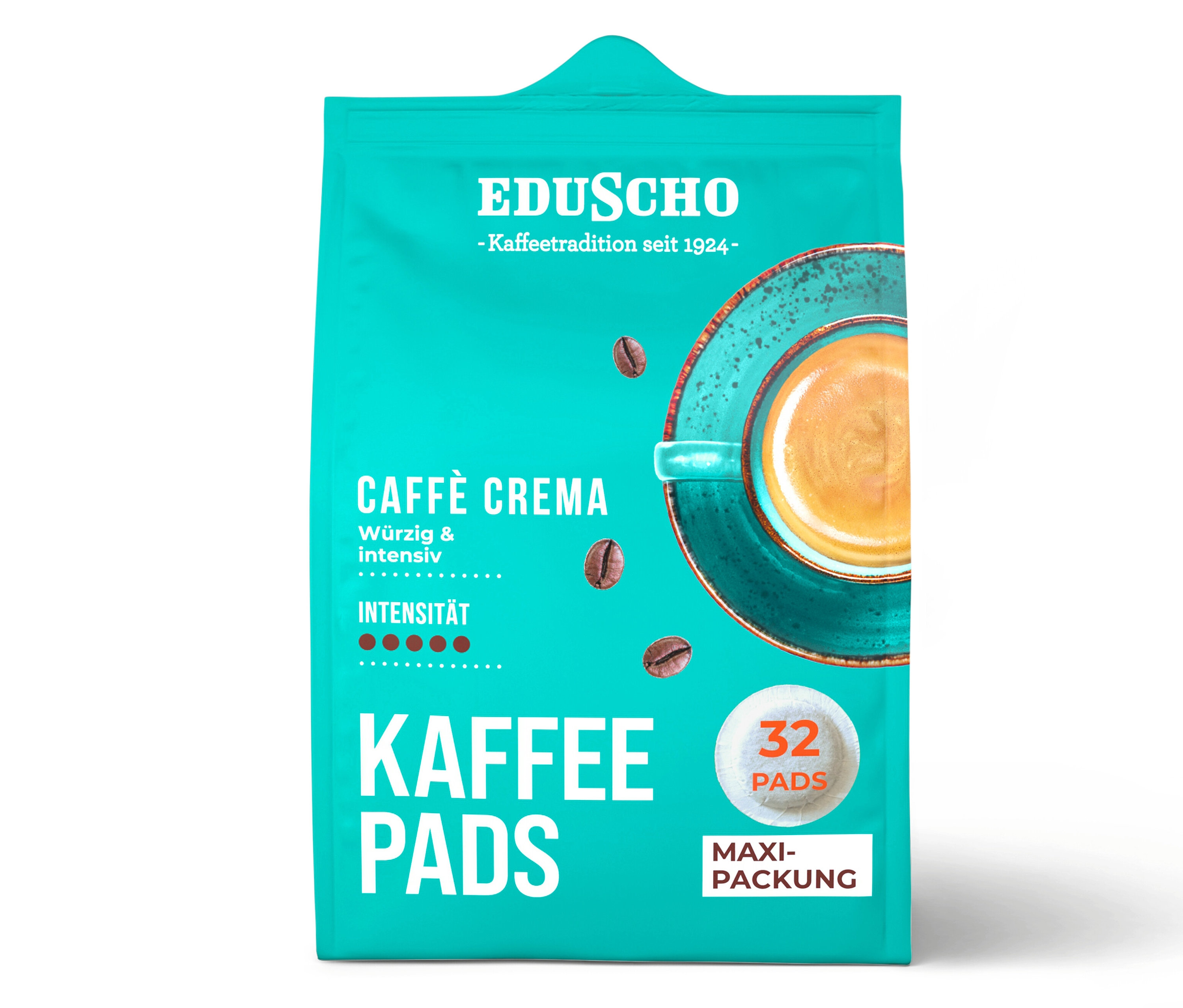 Eduscho Kaffeepads Caffè Crema - 32 Pads - Intensität: 5/5