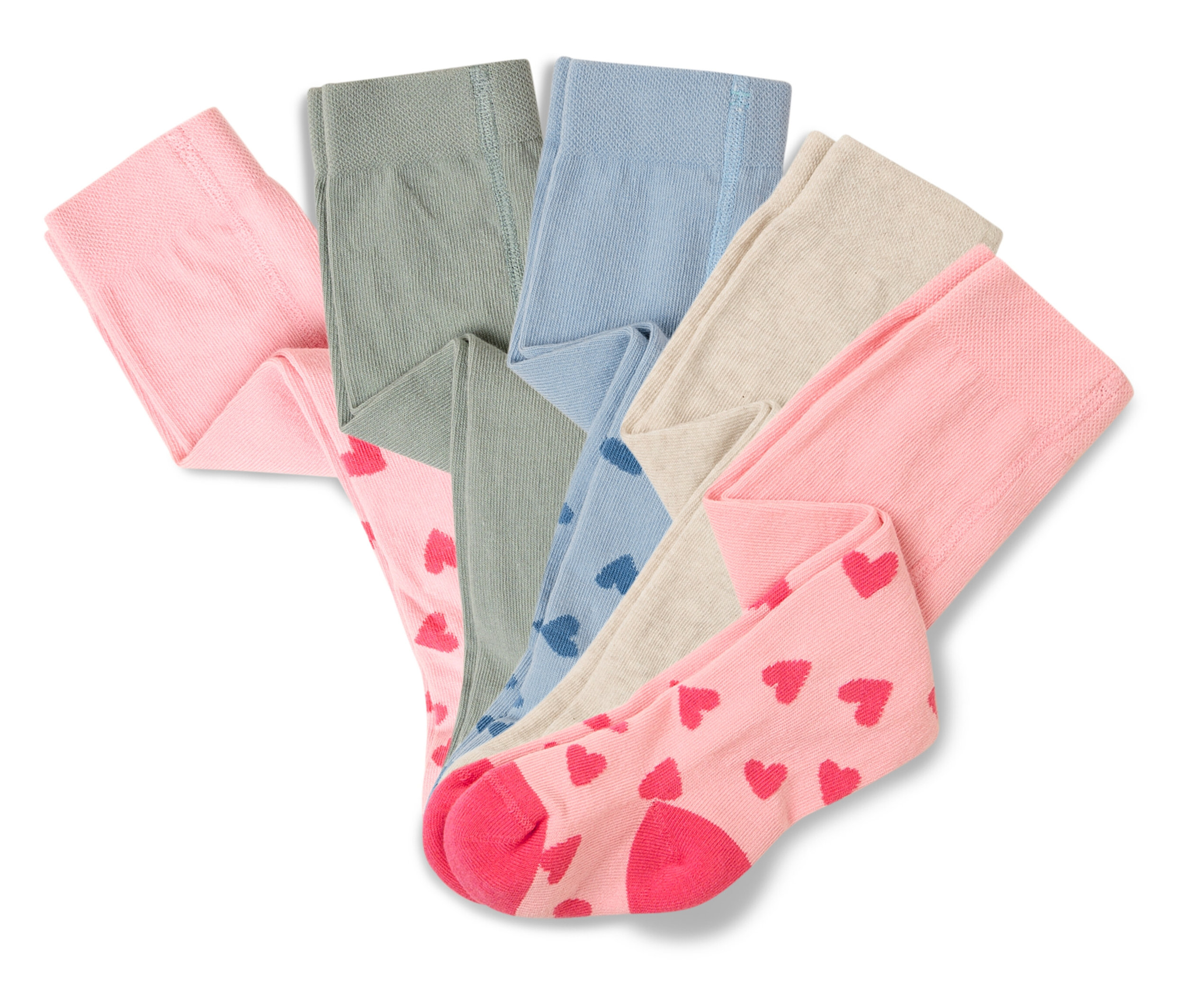 Tchibo - 5 Kinder-Strumpfhosen - Baby - Gr. 74/80 - blau