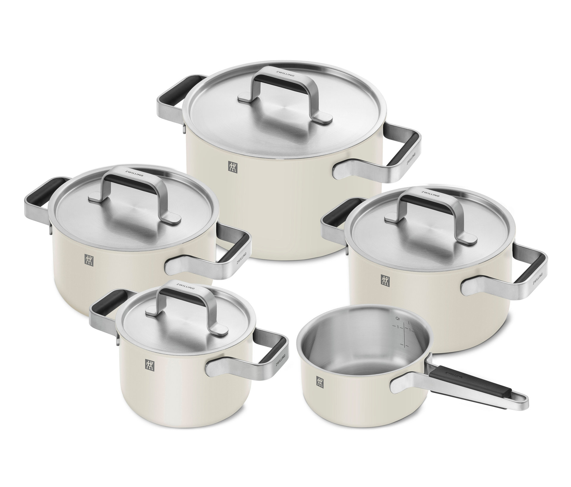 Zwilling Pure Edelstahl-Kochgeschirr-Set - silber