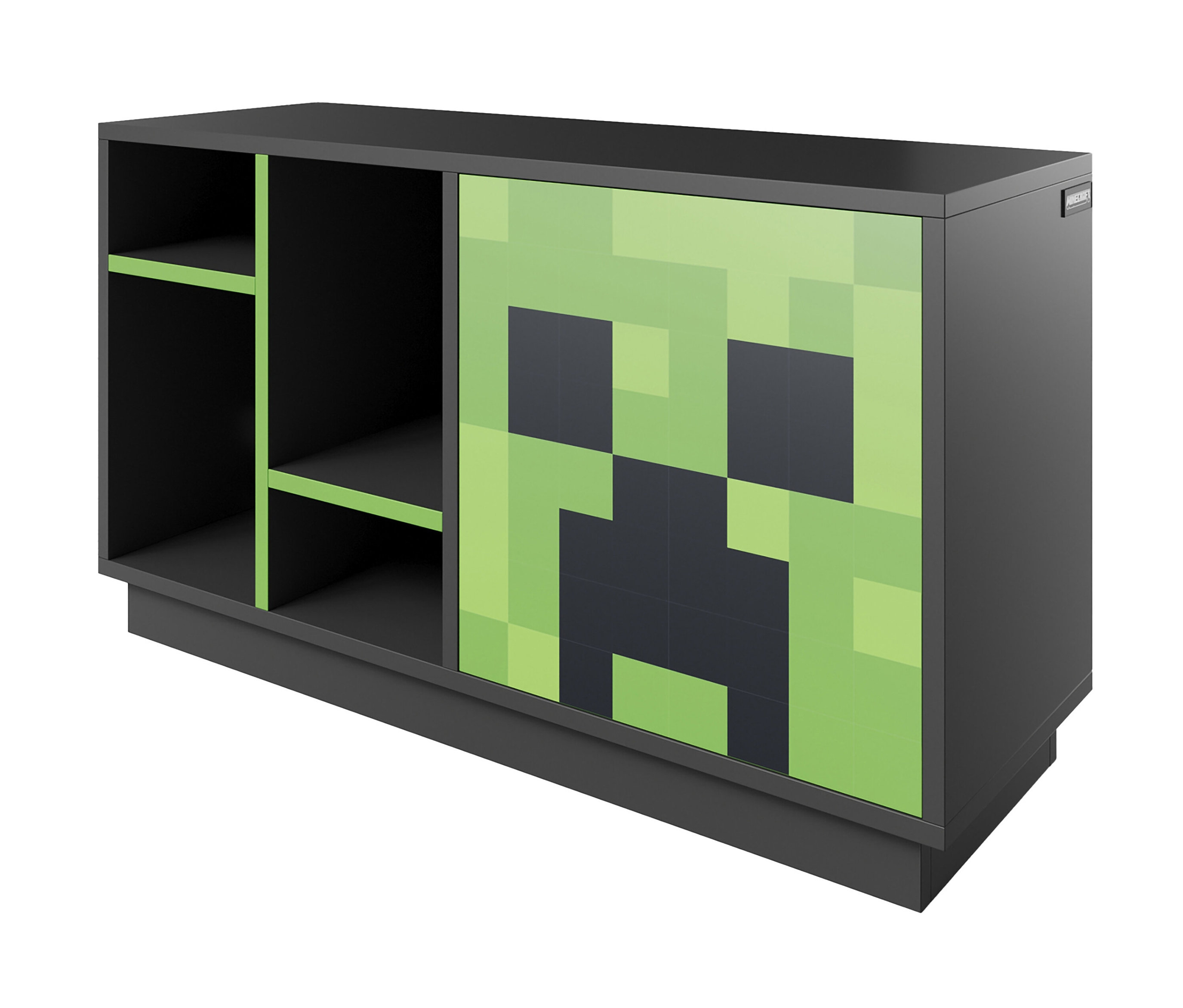 roba Minecraft TV Lowboard »Creeper« - 108x37x61cm - schwarz -