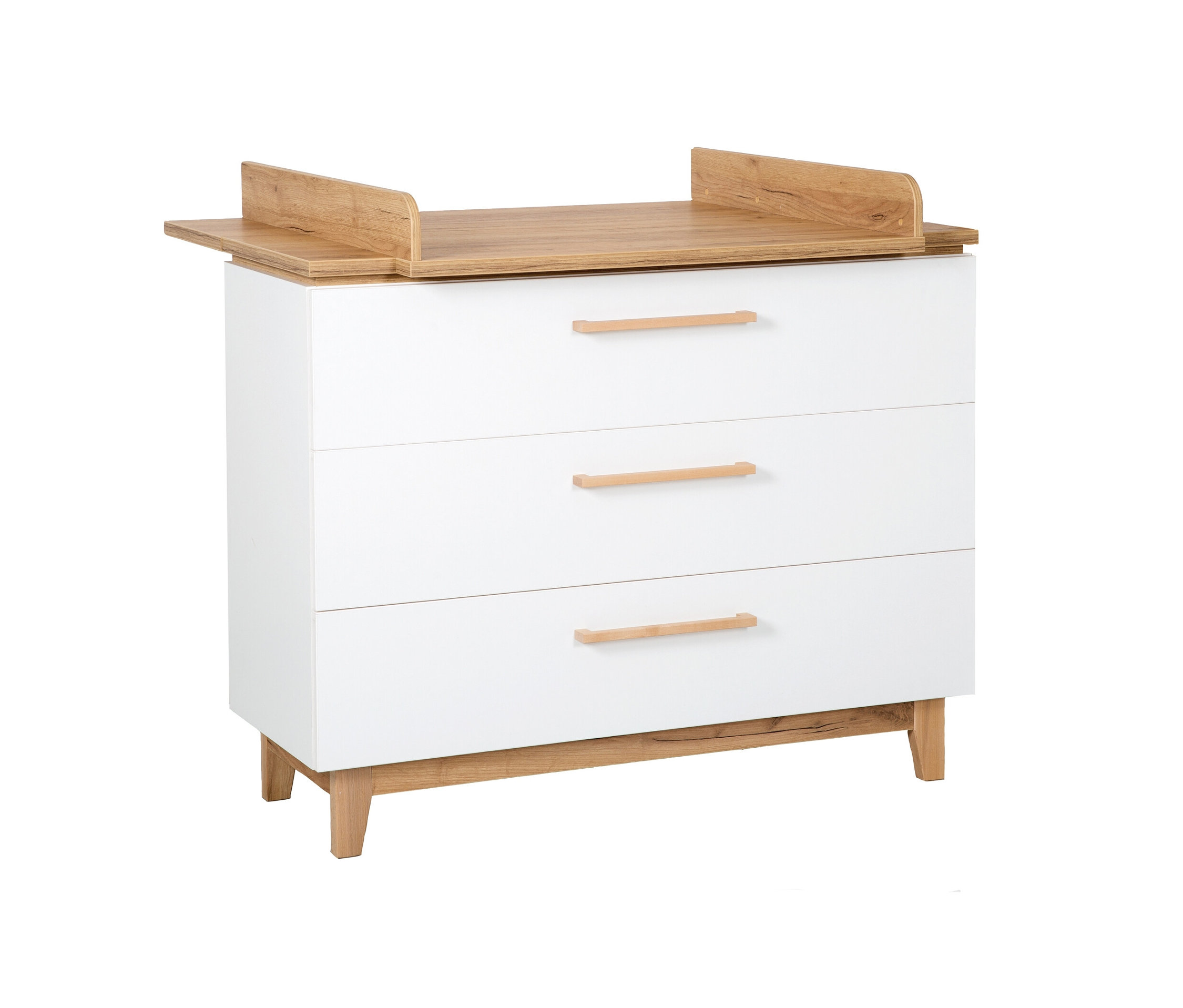 Roba Wickelkommode »Finn« - 117,5x78x104cm - weiß - Holz / Buchenholz / Holz