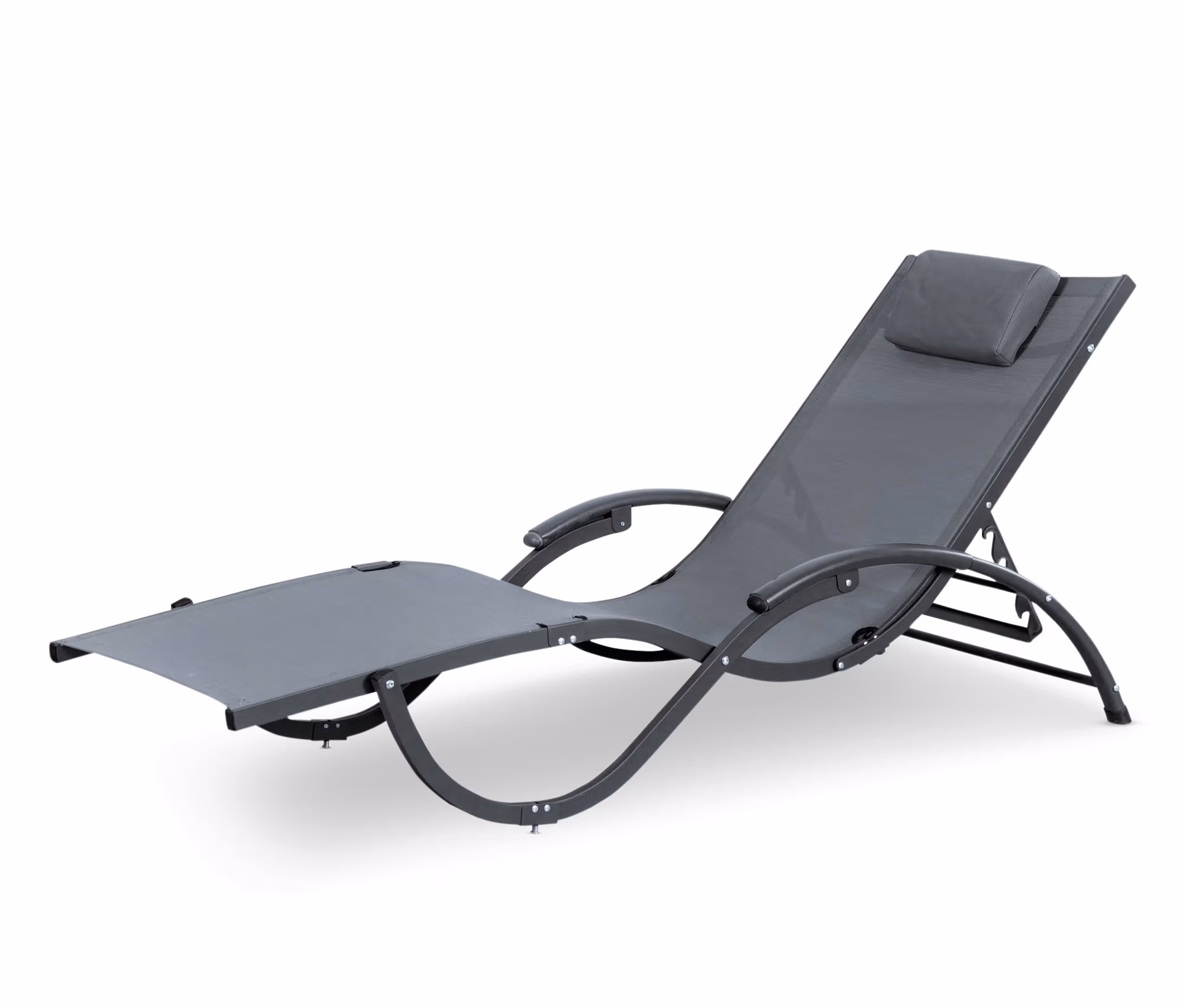 Leco Sonnenliege - 178x64x43cm - anthrazit -