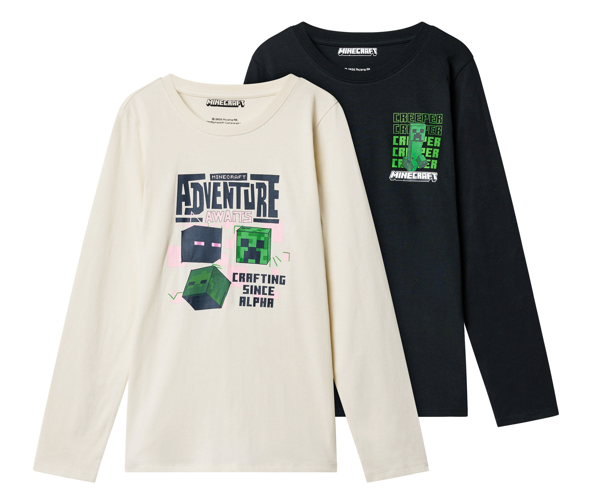 Tchibo - 2 Minecraft Kinder-T-Shirts - Kinder - Gr. 158/164 - schwarz